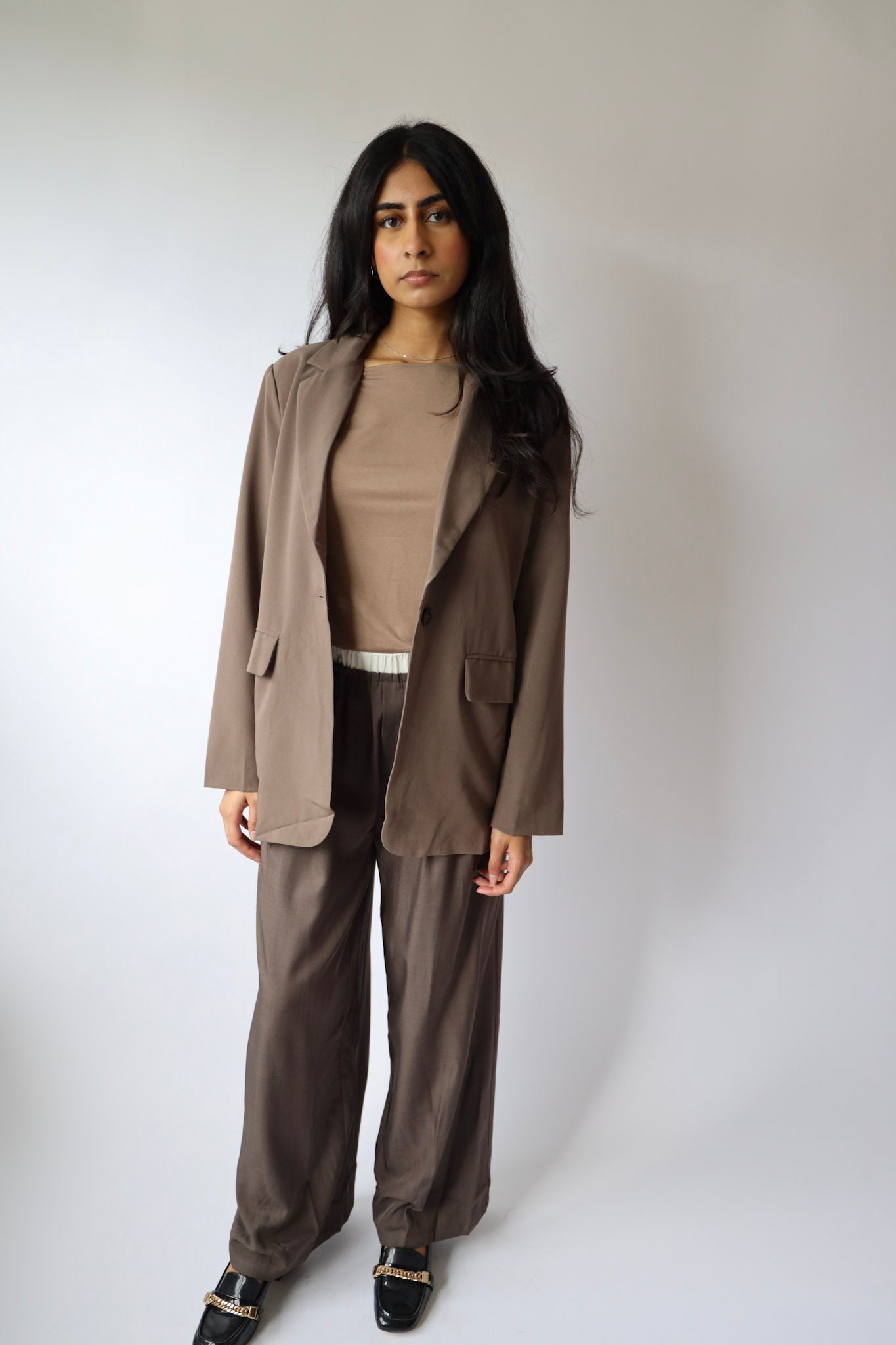 Brown Oversized Blazer