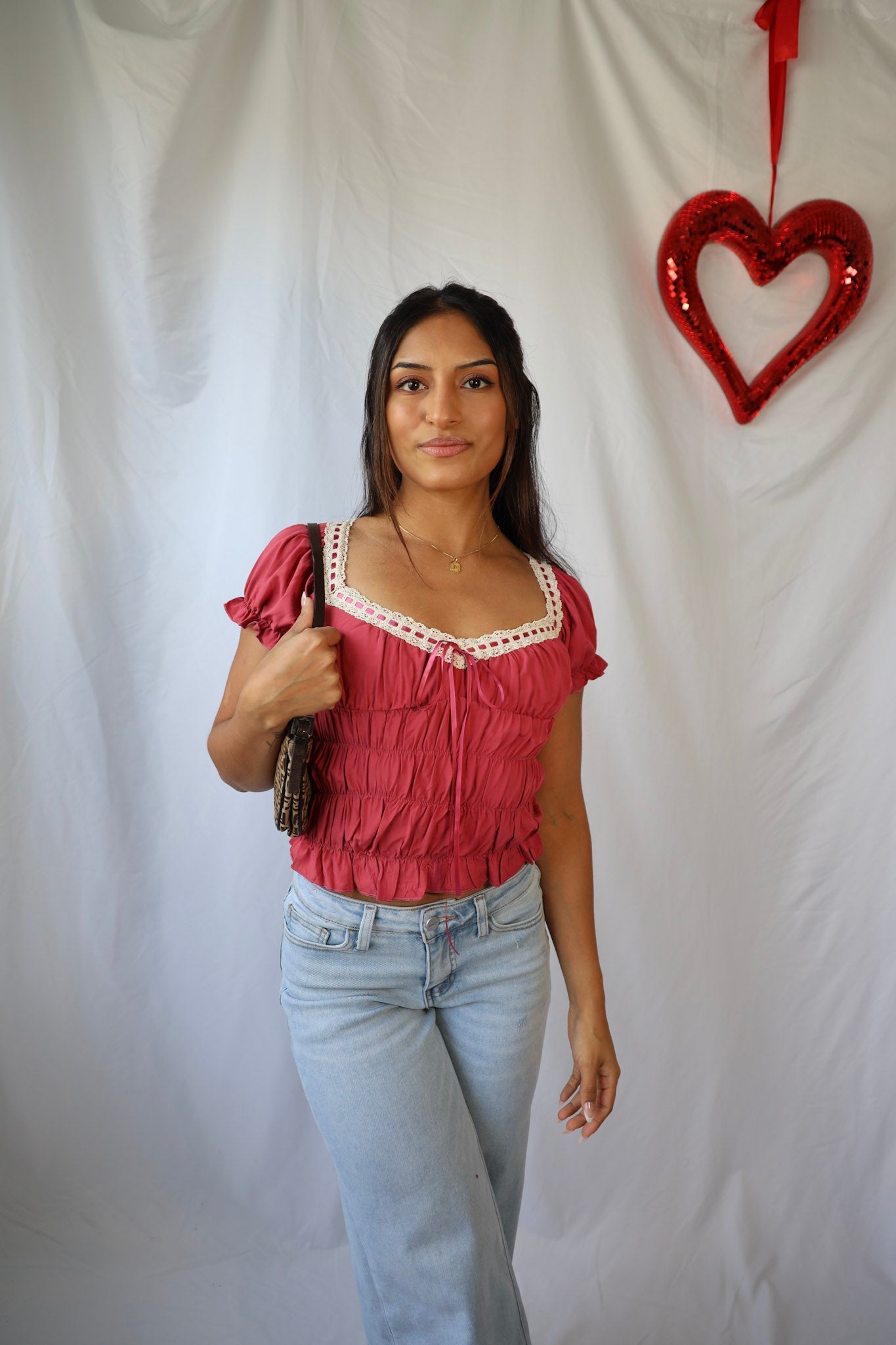 Vintage Lace Sweetheart Top