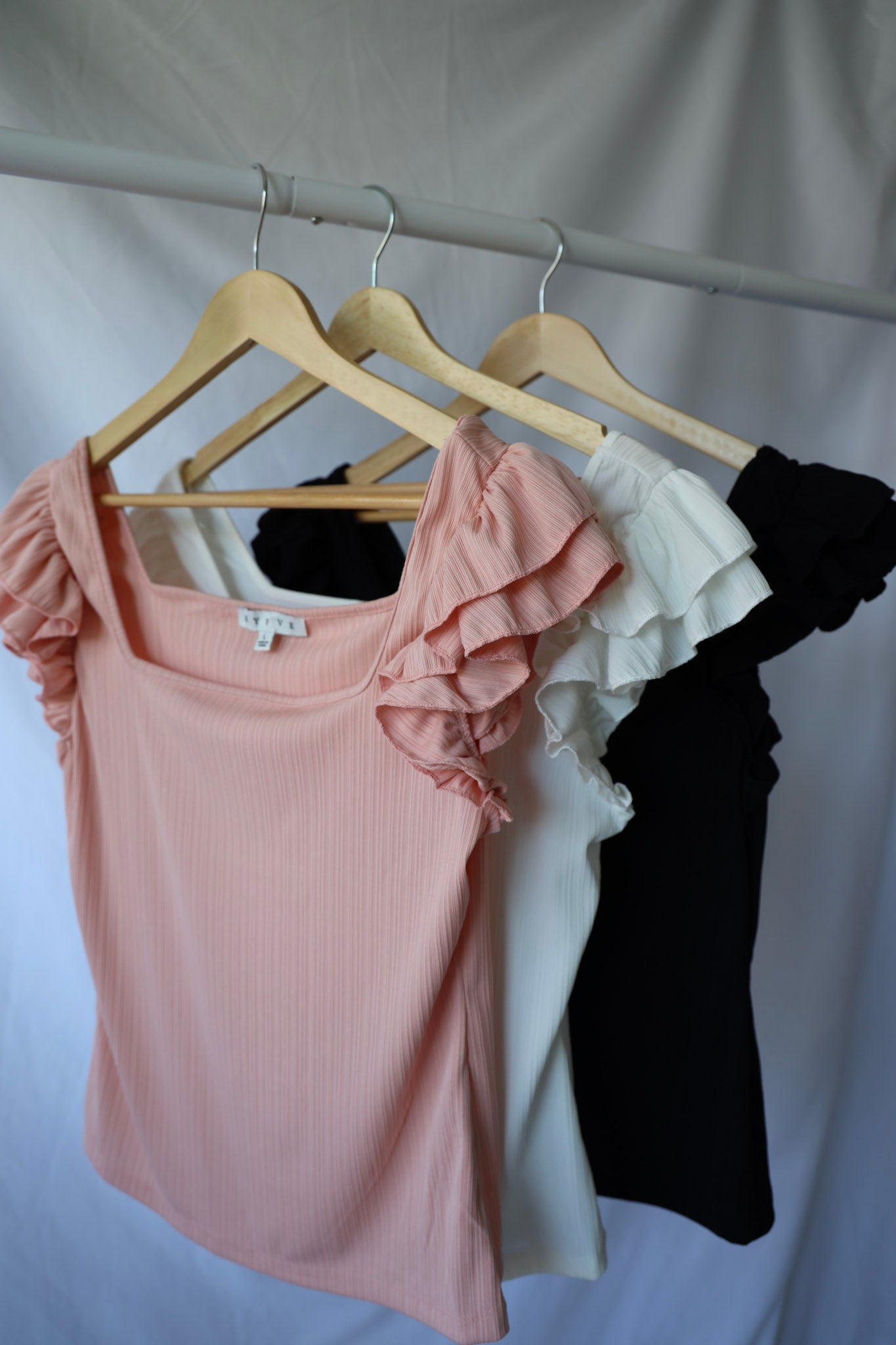 Square Neck Ruffle Top