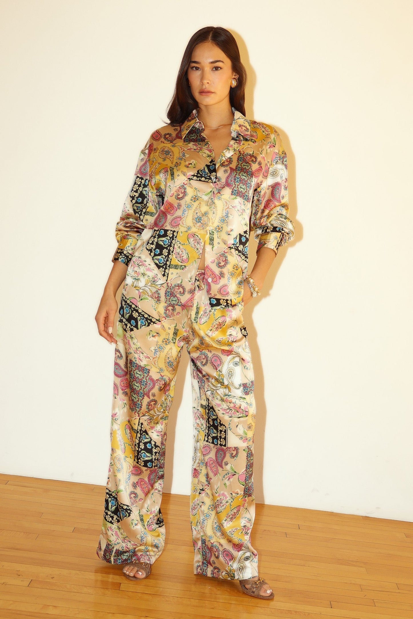 Riviera Satin Button-Down