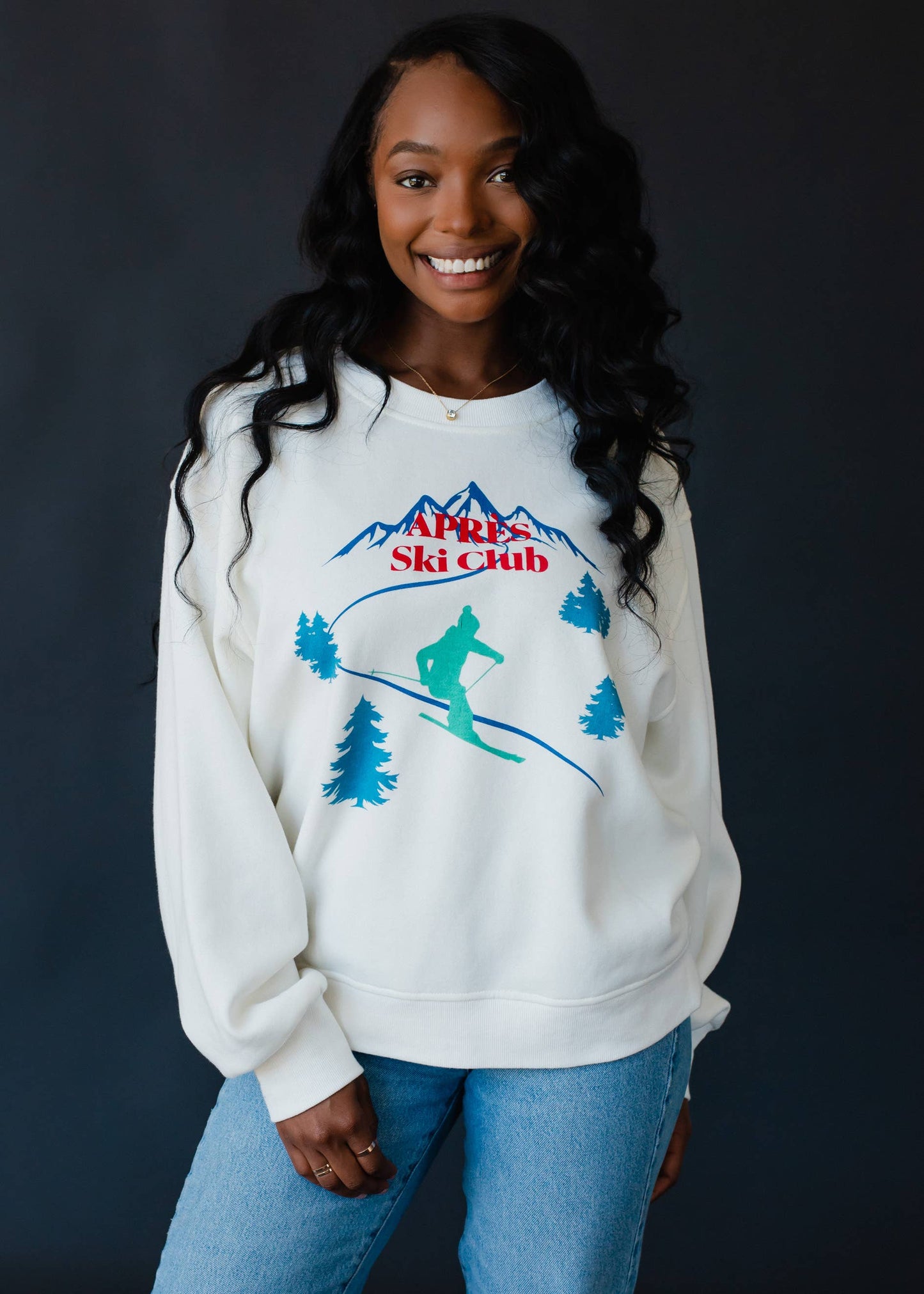 White Apres Ski Club Sweatshirt