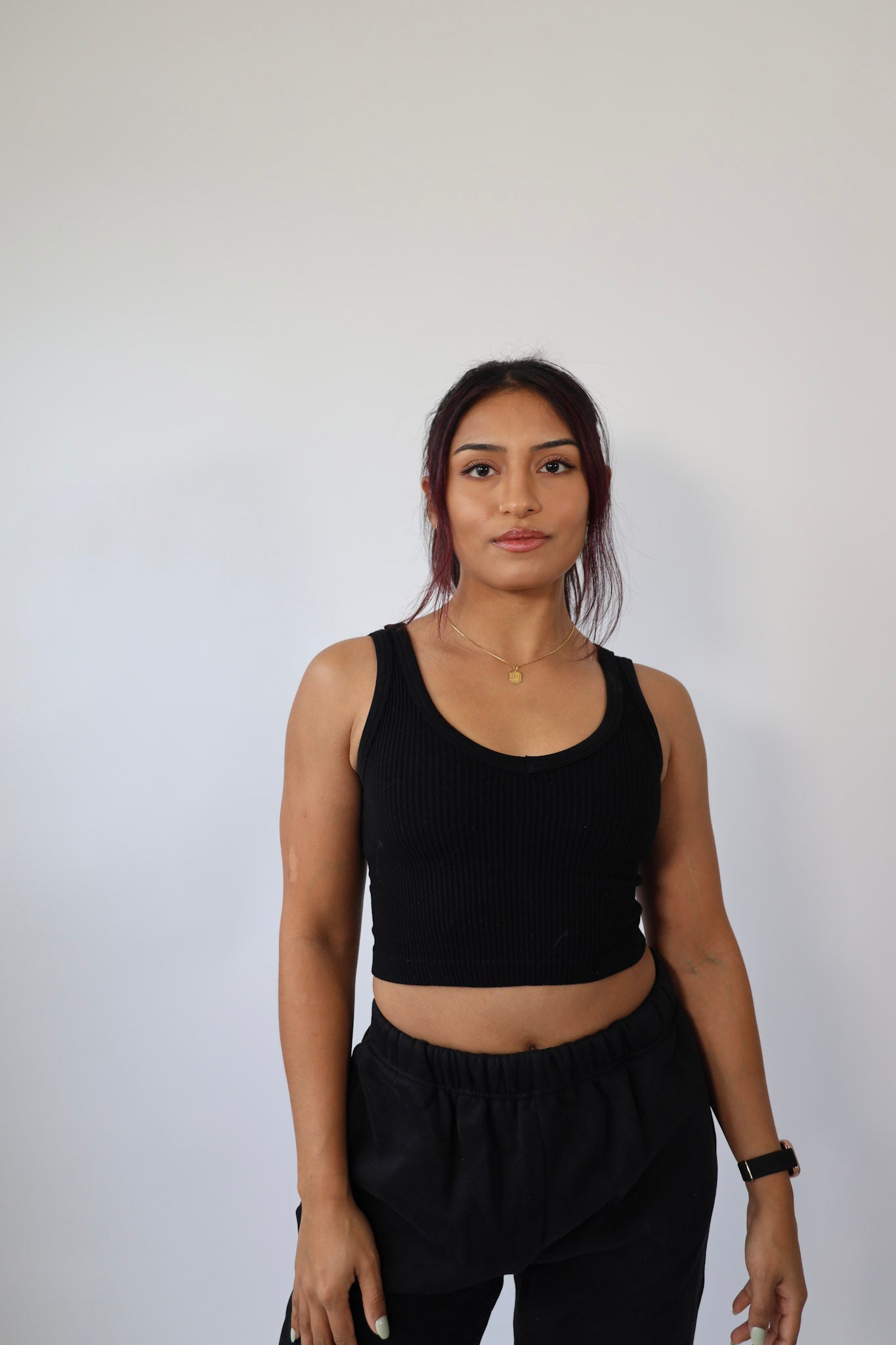 Cropped Premium Seamless Ribbed V Tank Top