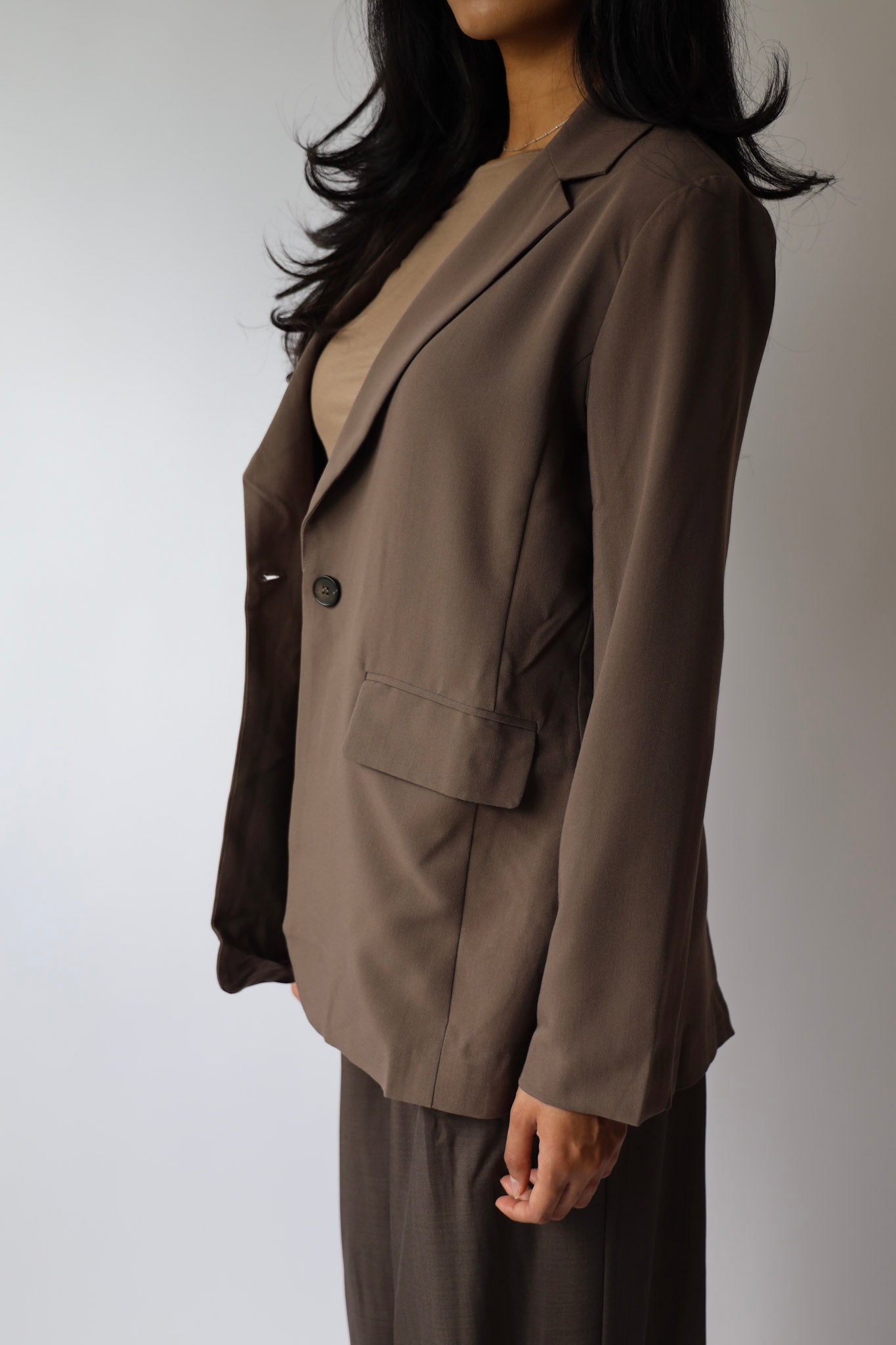 Brown Oversized Blazer