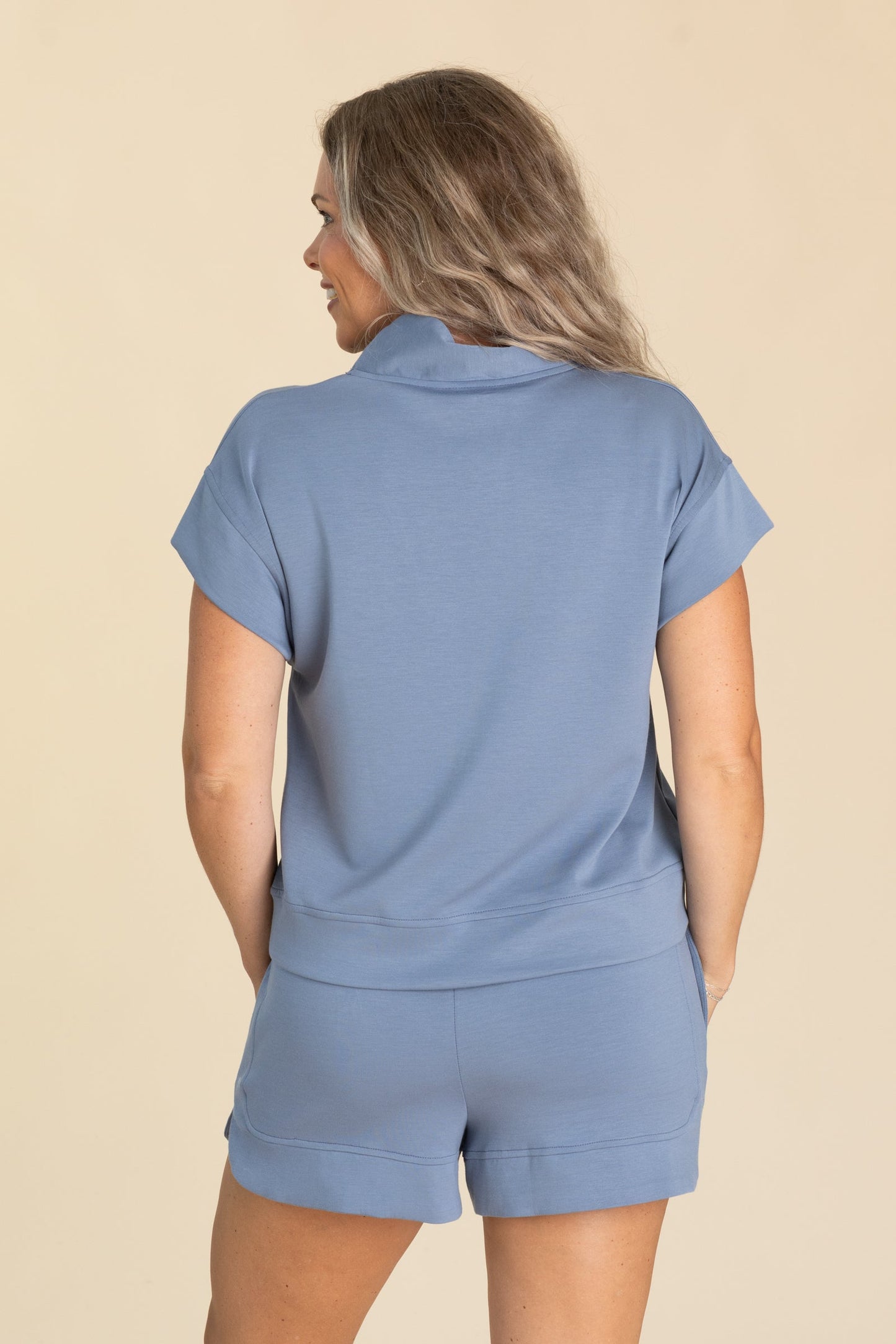 Quarter Zip Top And Shorts Sets