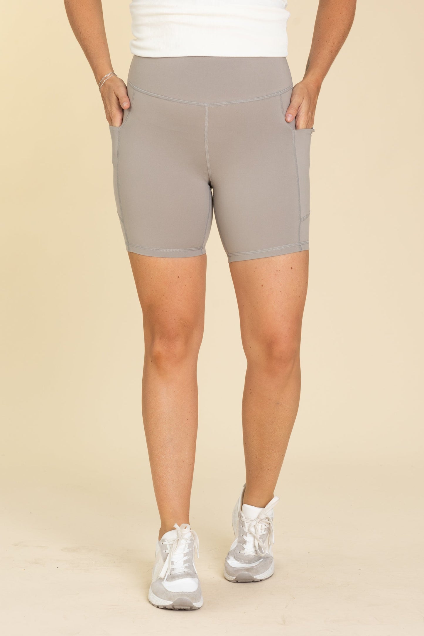 Biker Shorts With Side Pockets
