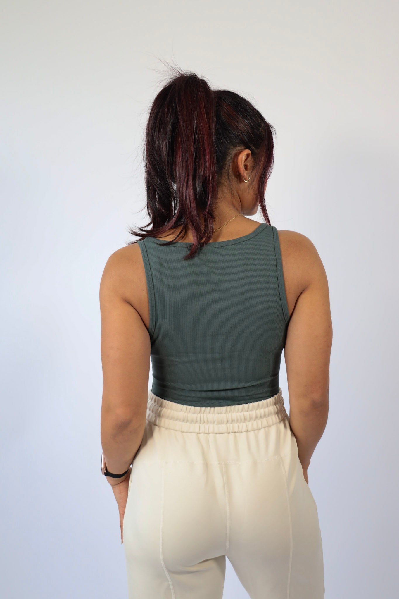 Square Neck Ribbed Bodysuit