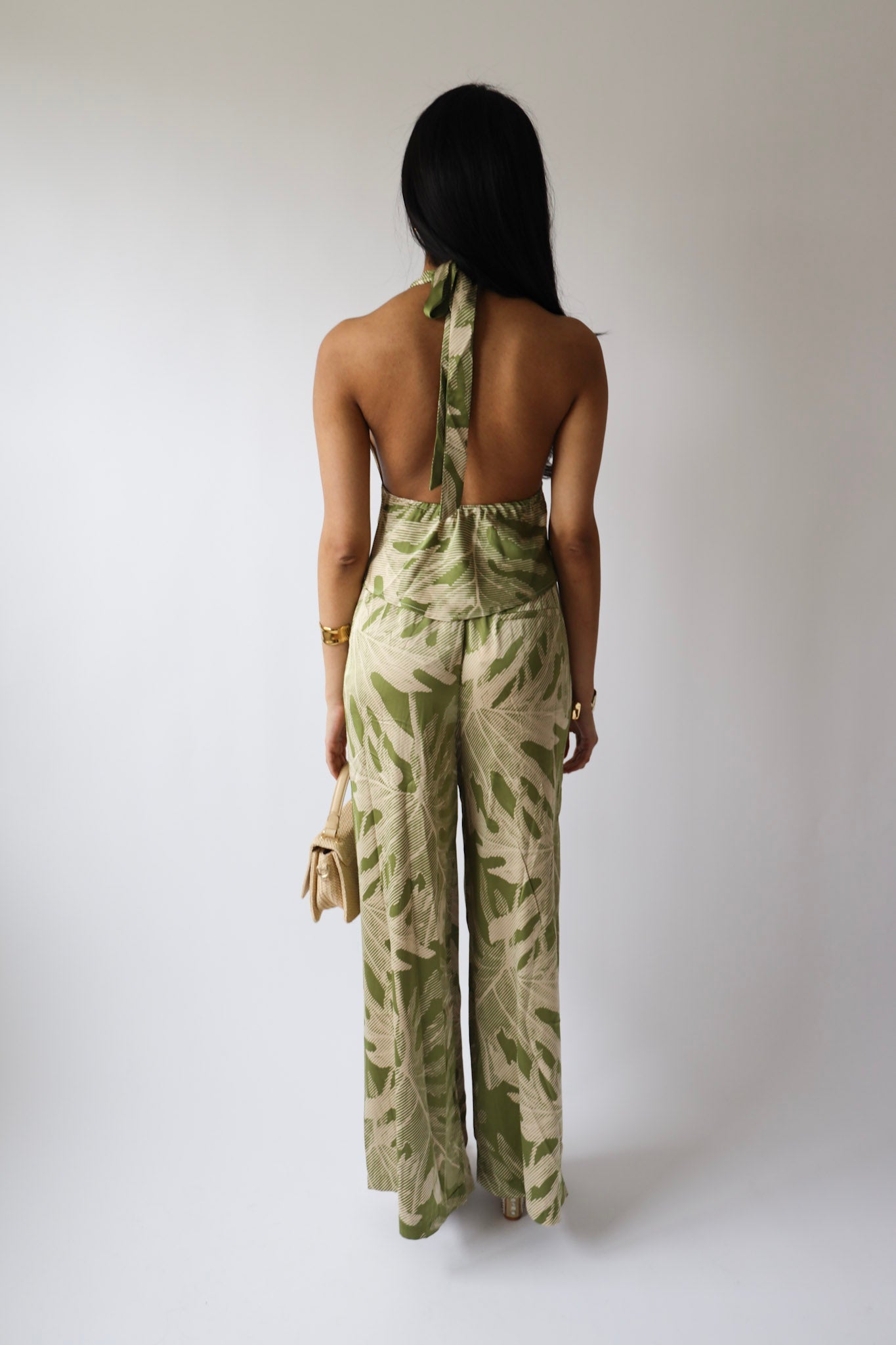 Palm Print Halter Top (Top Only)