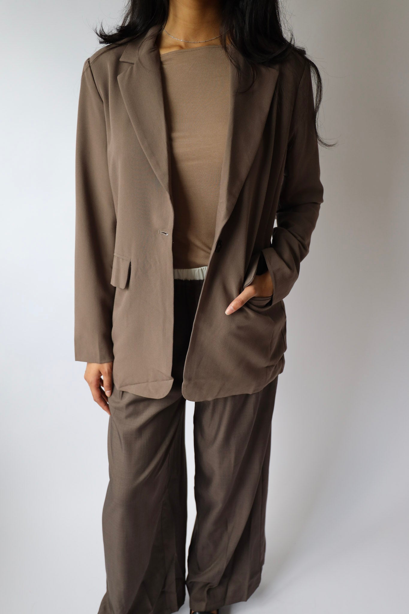 Brown Oversized Blazer
