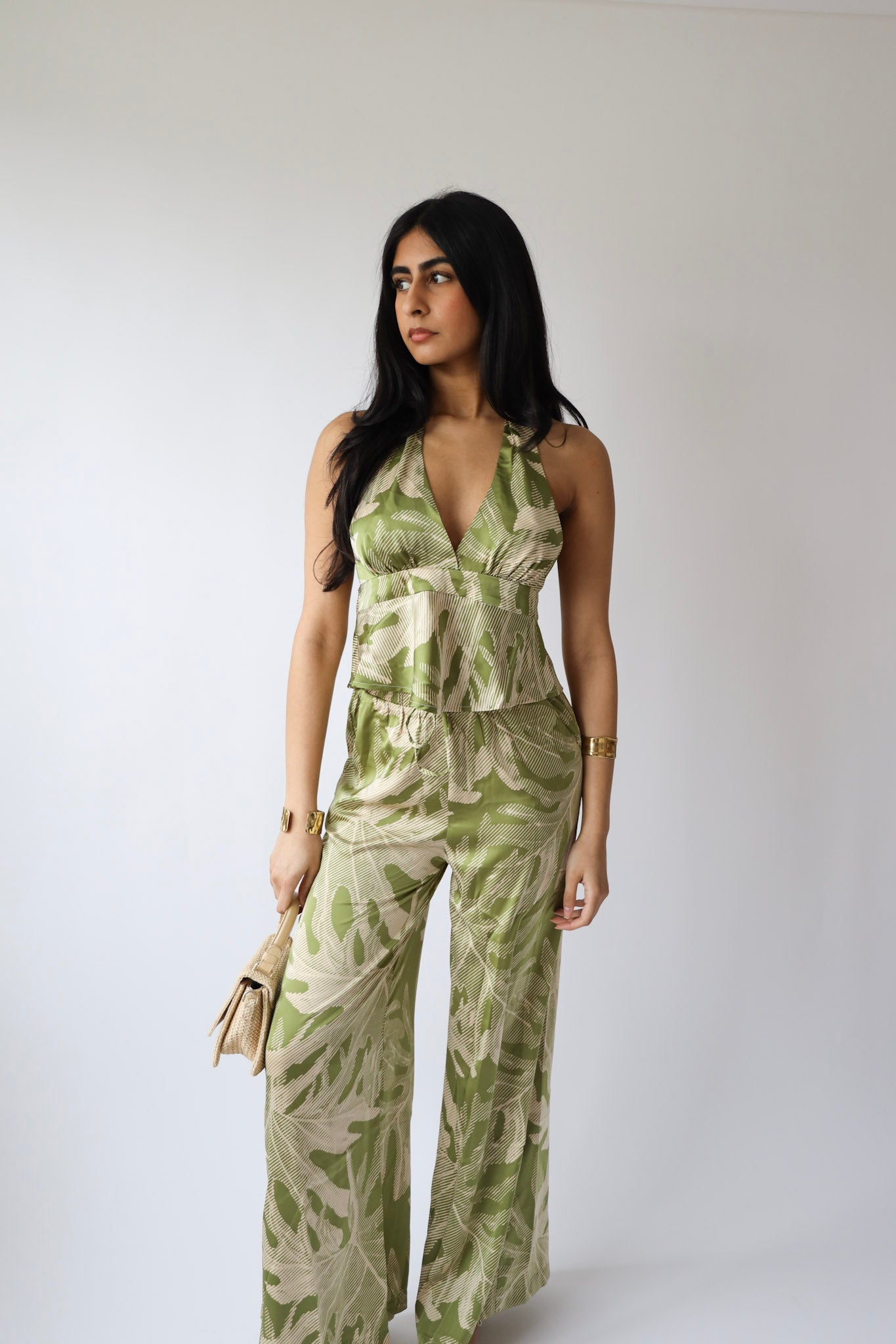 Palm Print Halter Top (Top Only)