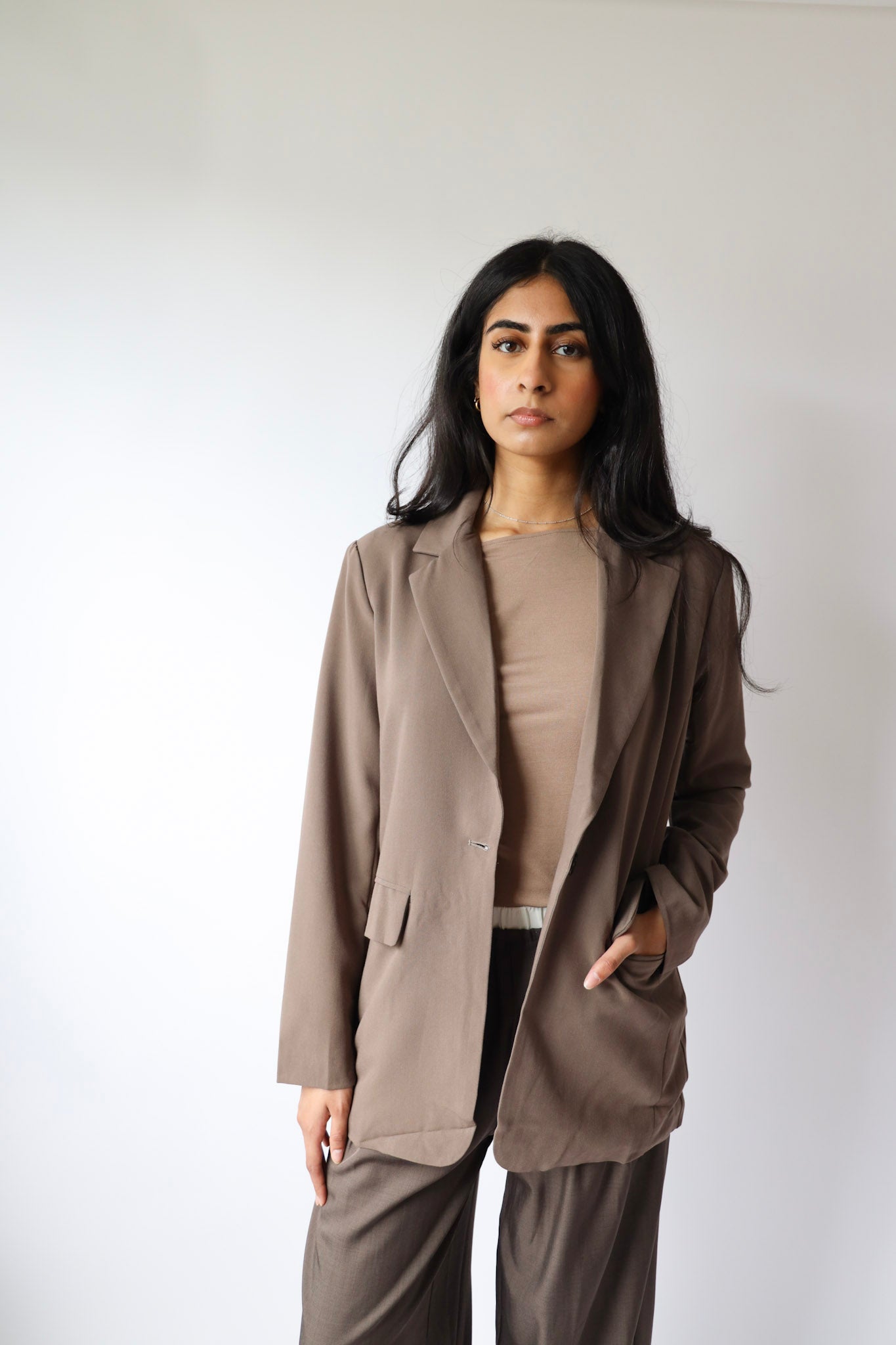 Brown Oversized Blazer