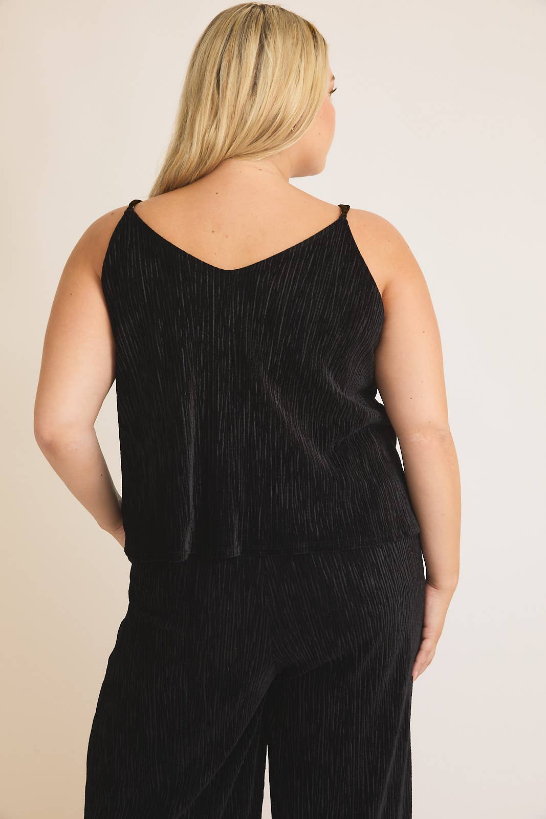 Velvet Cowl Neck Pant Set