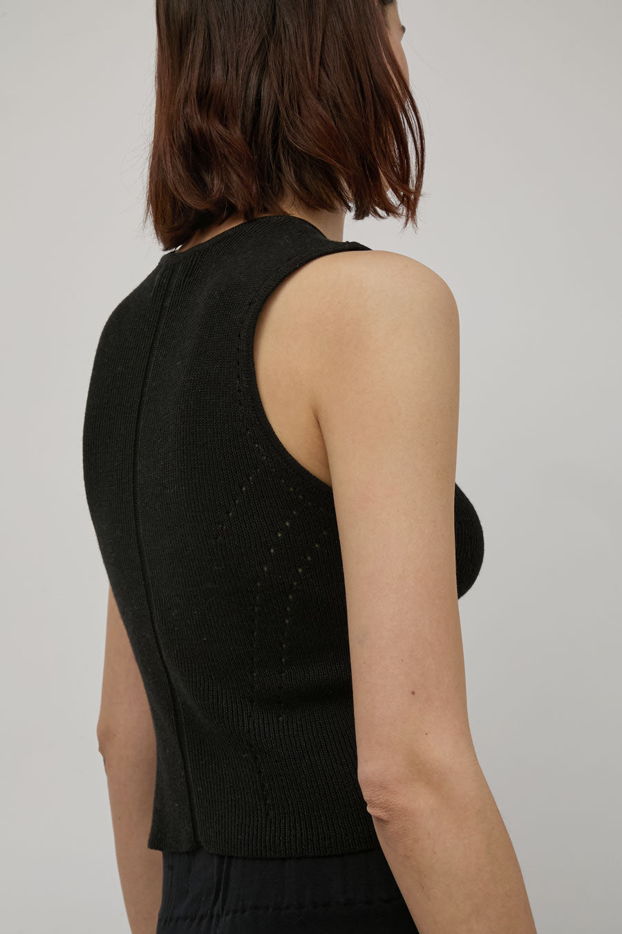 Atelier Delphine High Gauge Compact Top in Black