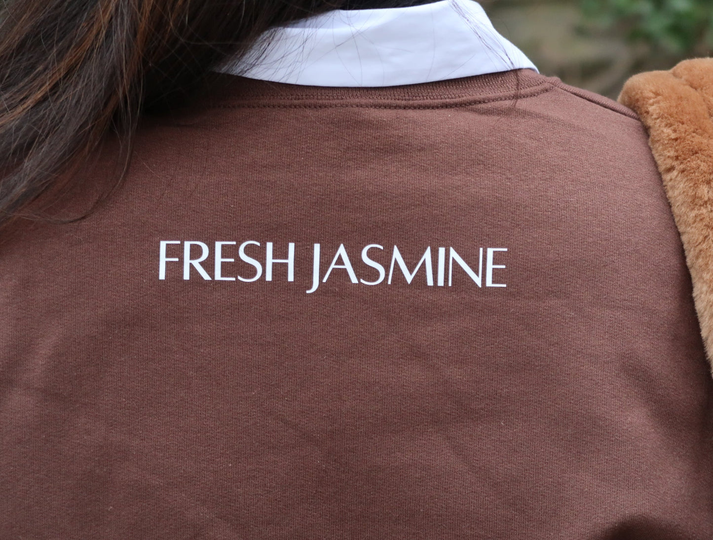 “Mercer” Crewneck Sweatshirt (Brown & White)