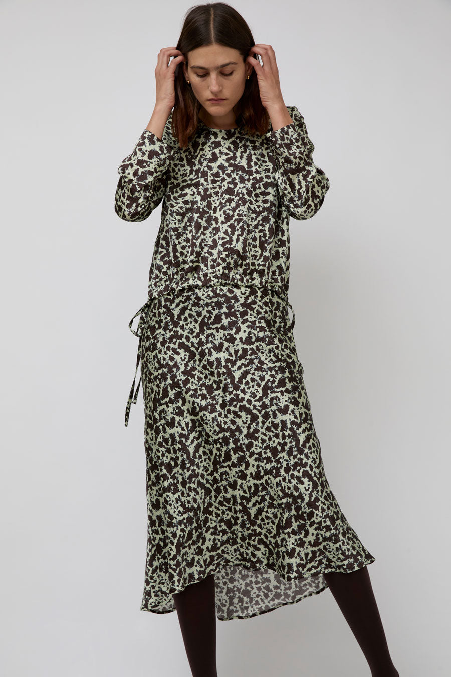 No.6 Ana Top in Mint Ink Blot