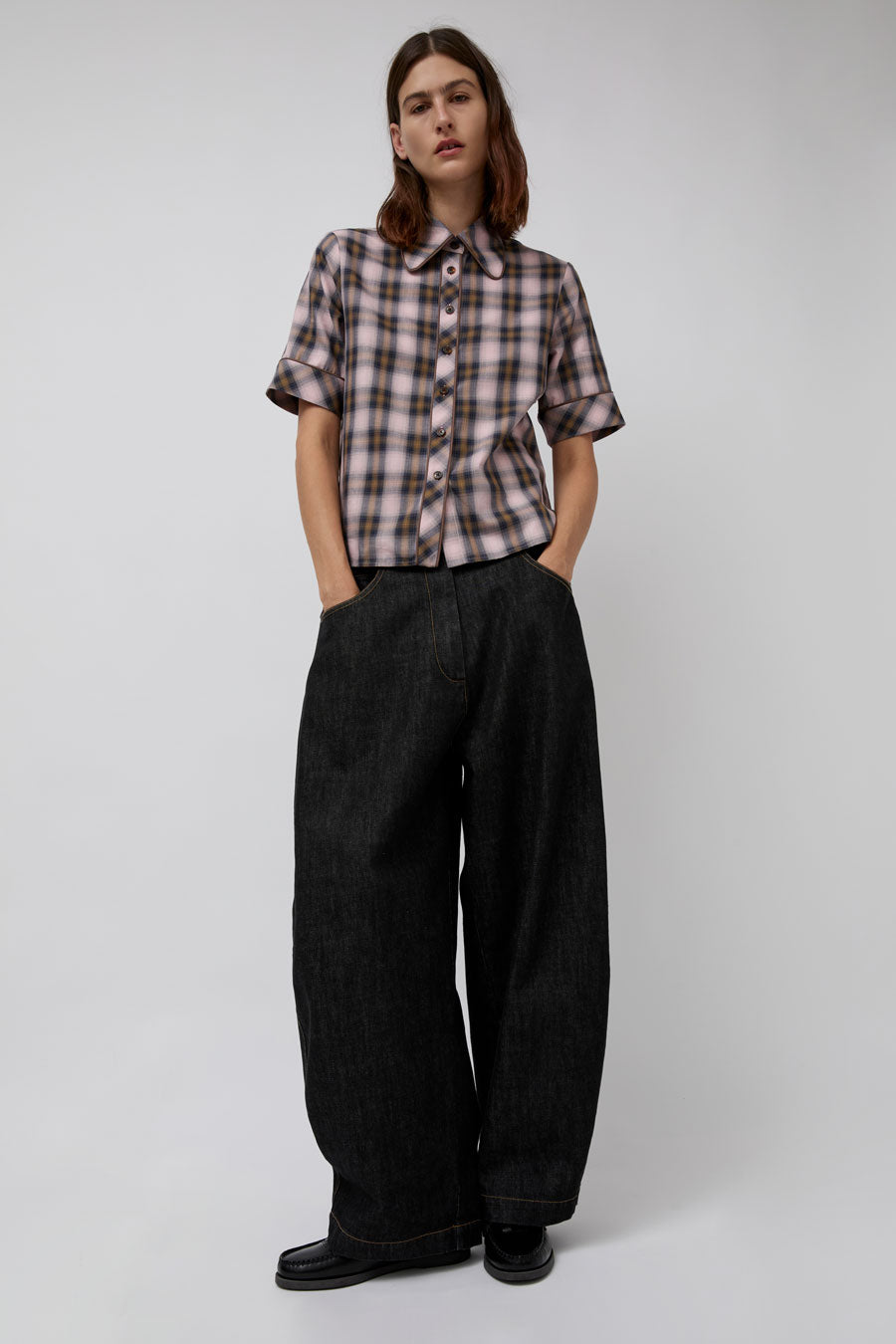 No.6 Clairo Top in Pink Plaid