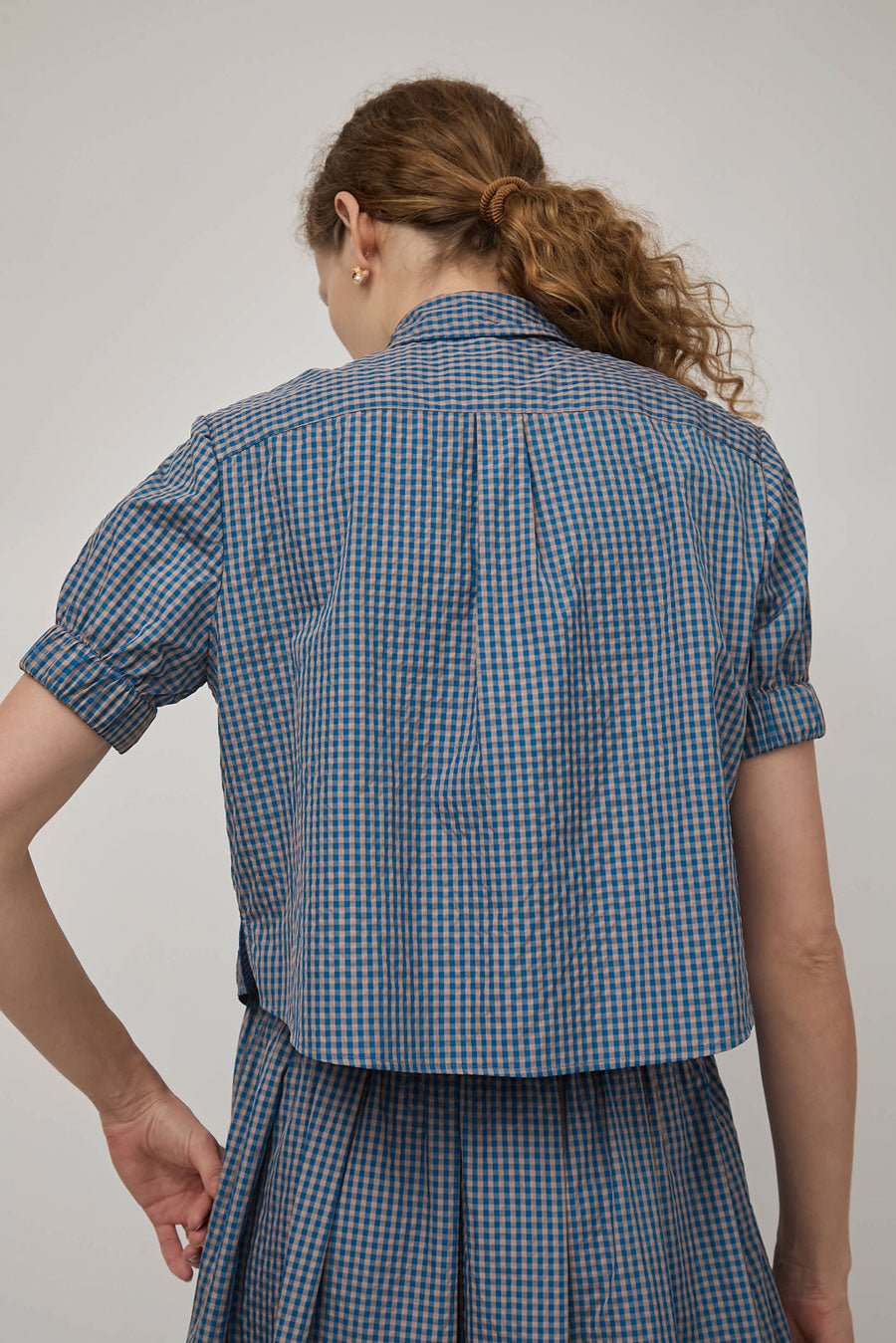 No.6 Chloe Shirt in Blue Gingham