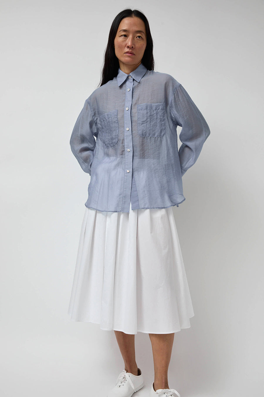 No.6 Lake Shirt in Dusk Organza