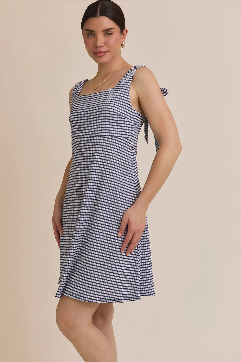 The Newport Gingham Mini Dress