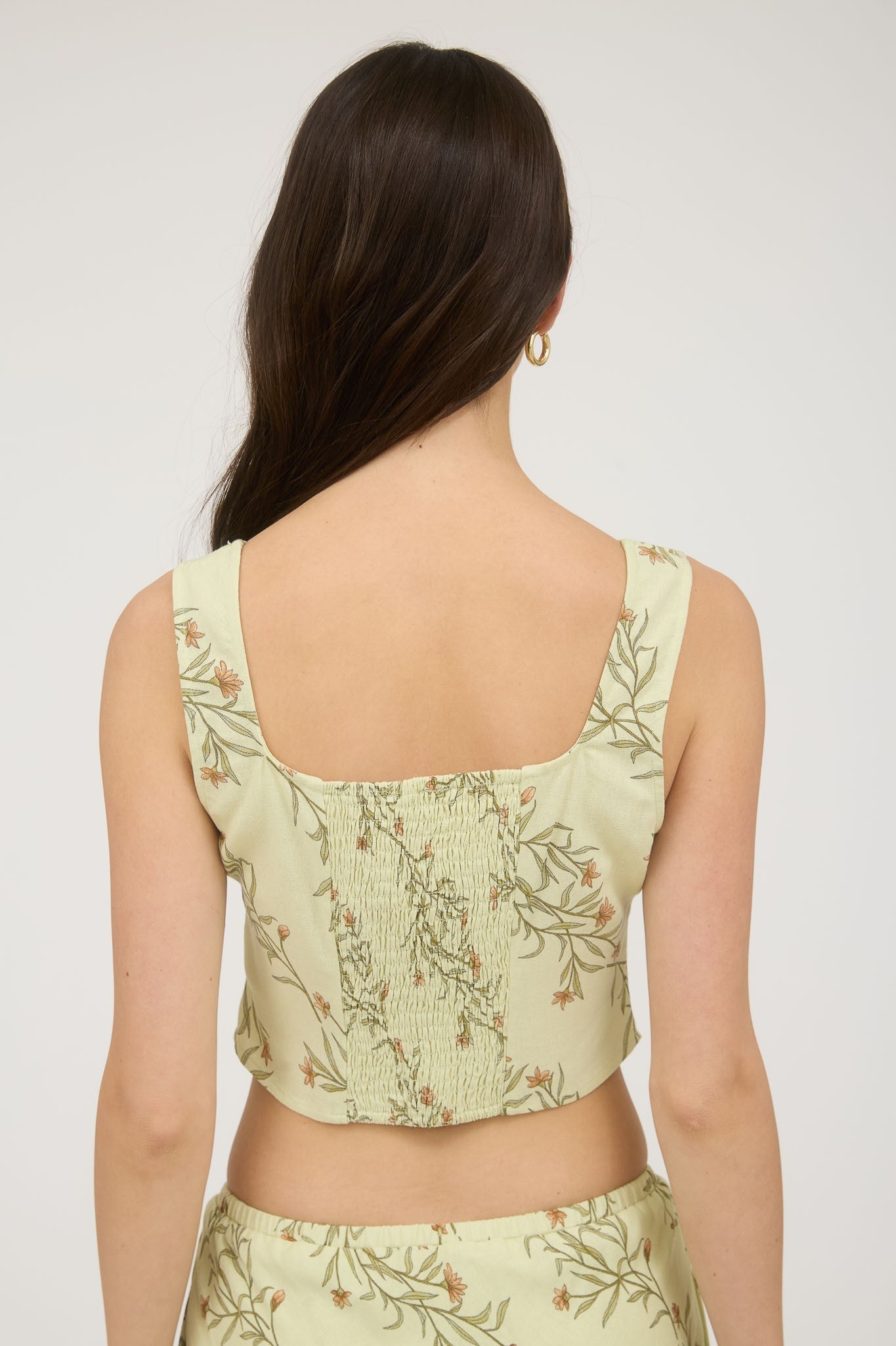 Botanical Button Corset Top ( part of a set )