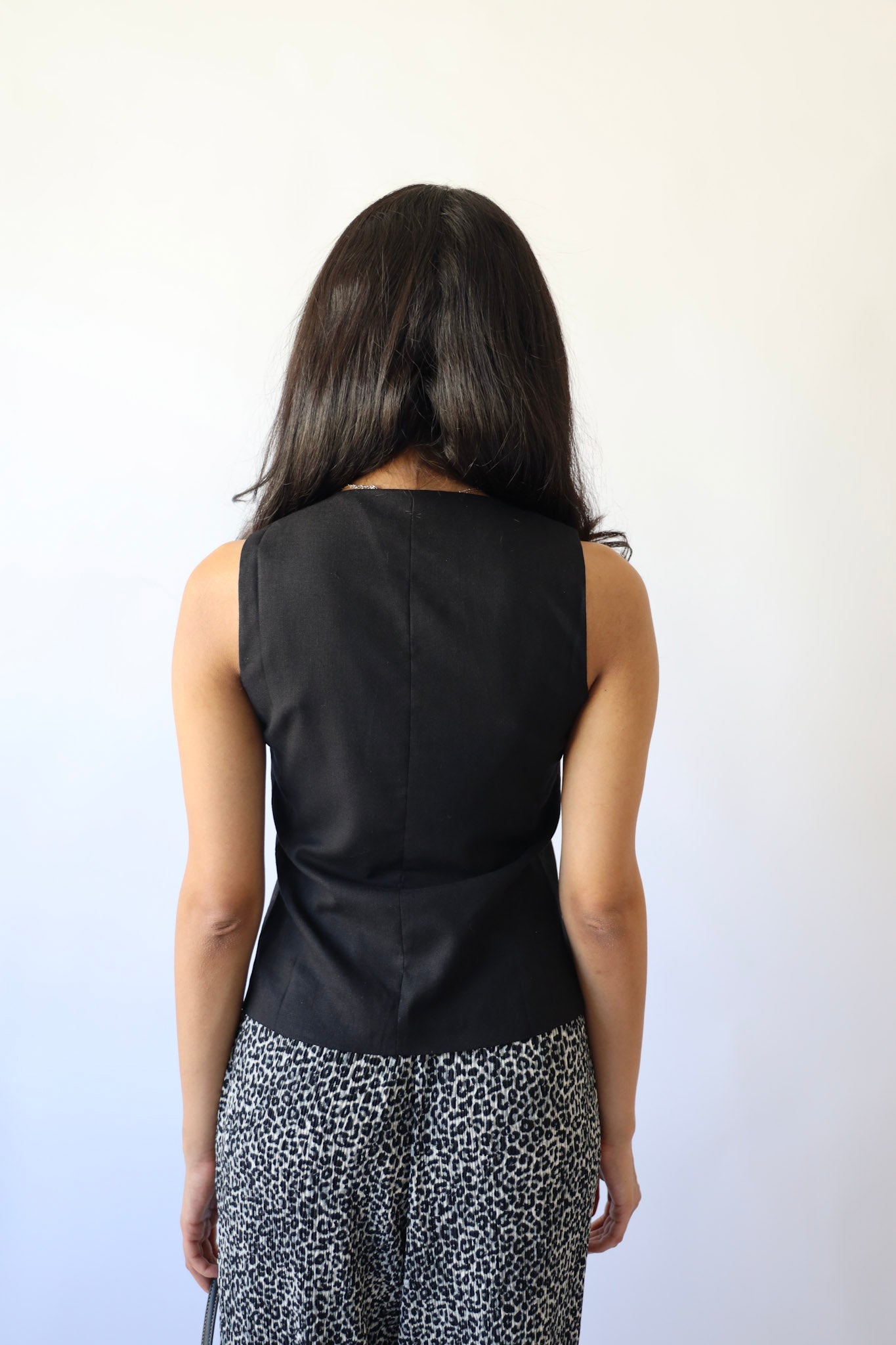 Linen Button Waistcoat Vest