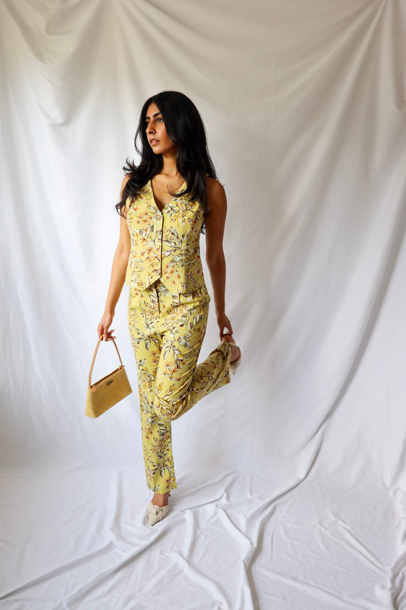Floral Print Vest