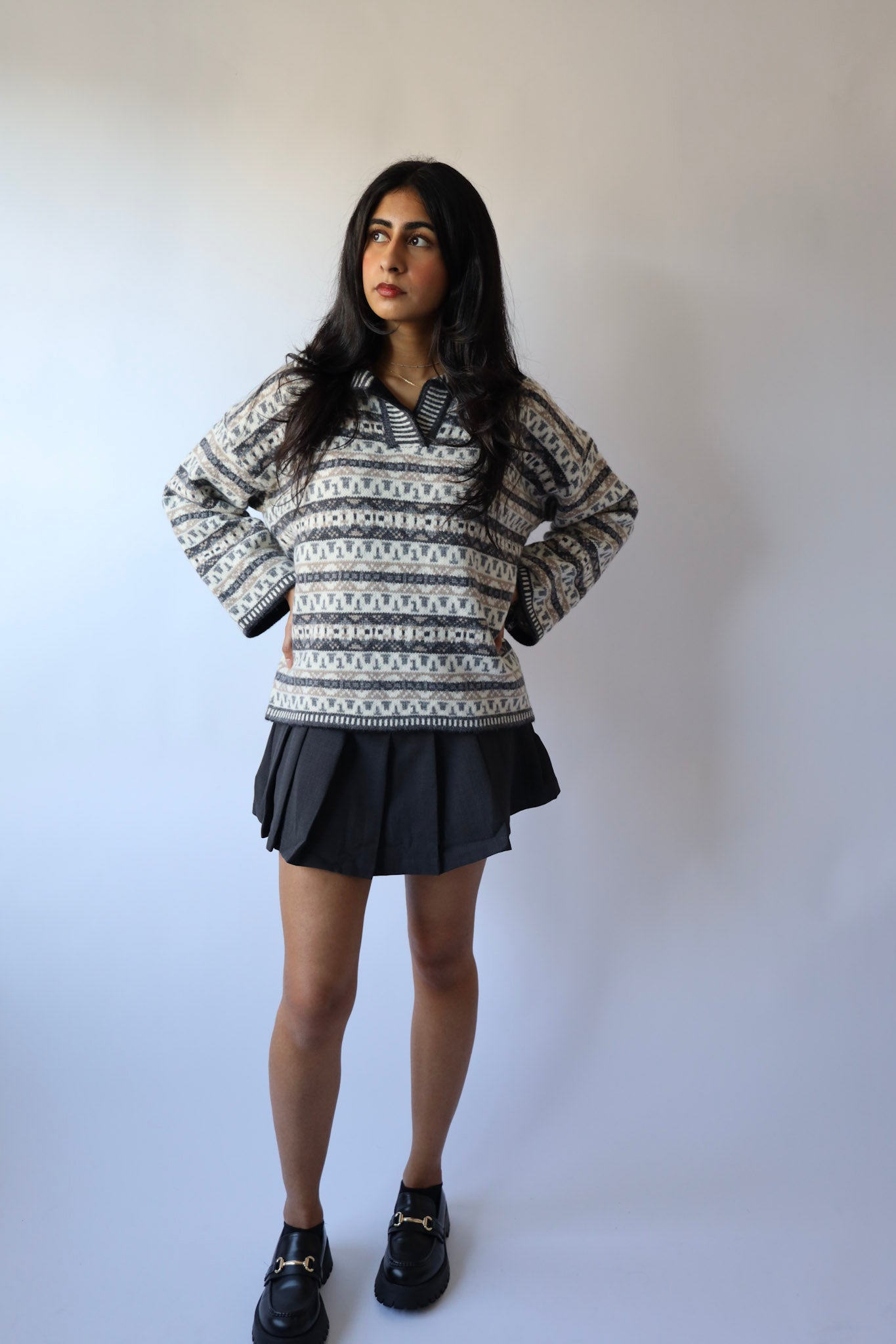 Vintage Stripe Pattern Sweater