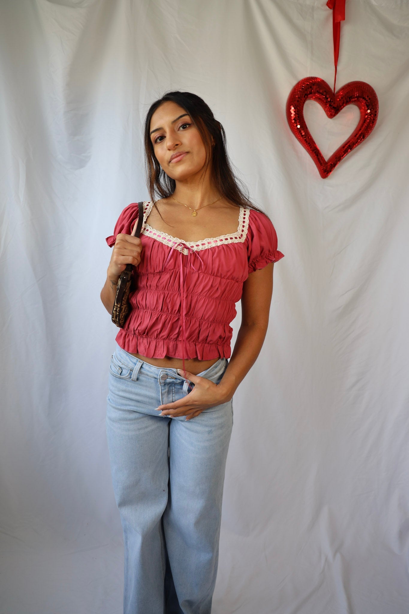 Vintage Lace Sweetheart Top