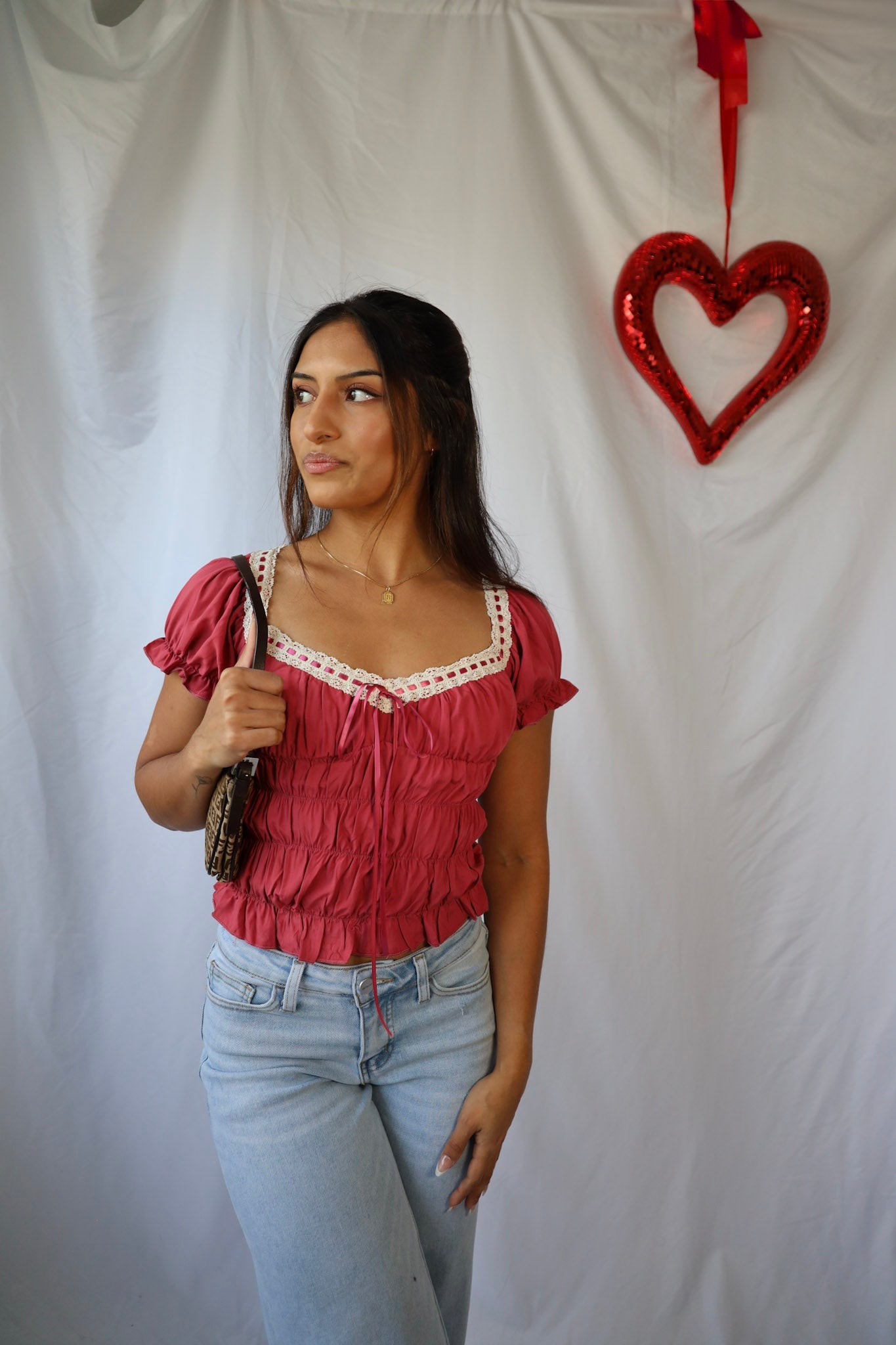Vintage Lace Sweetheart Top