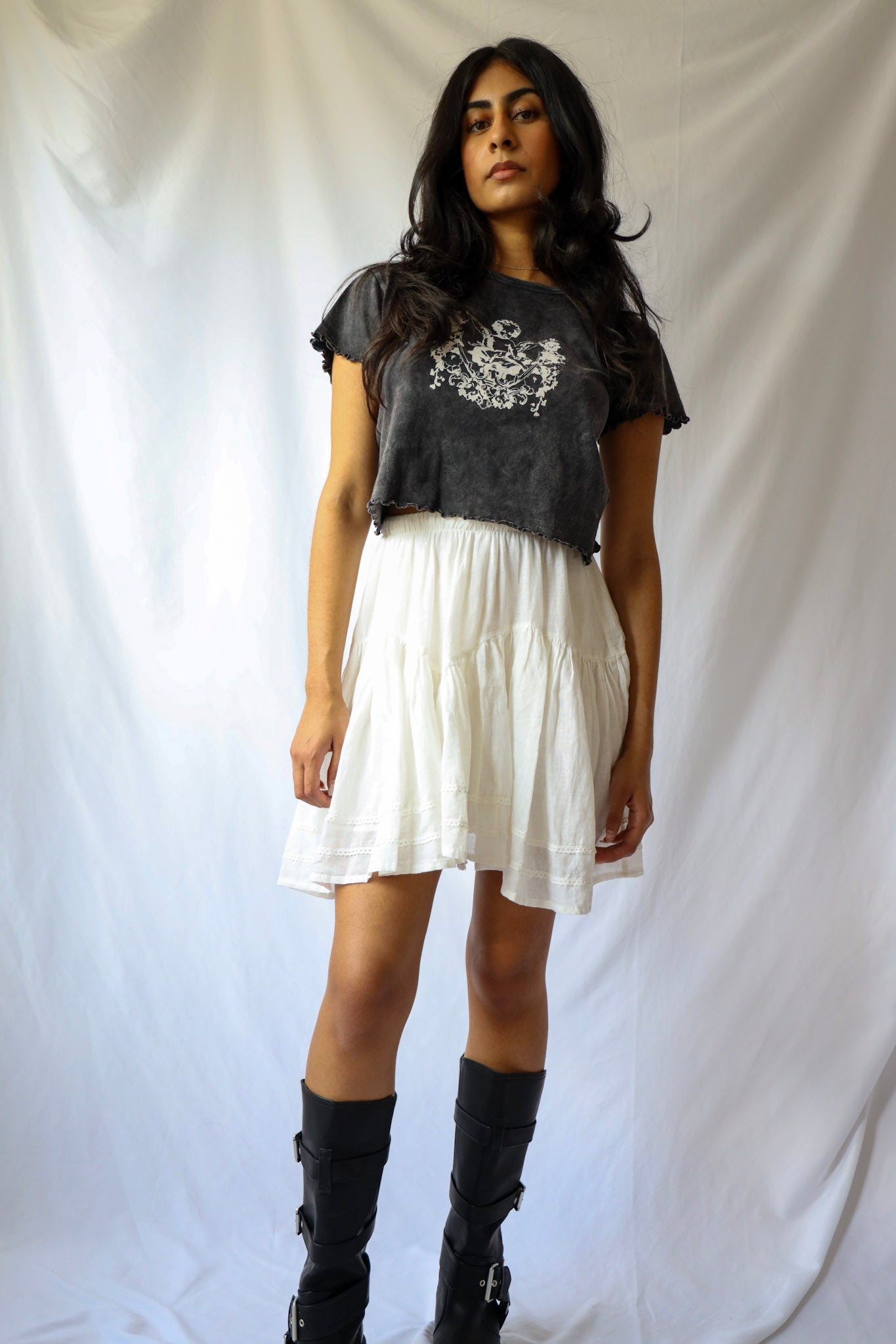 Cherub Baby Angel Lettuce-Edge Baby Tee