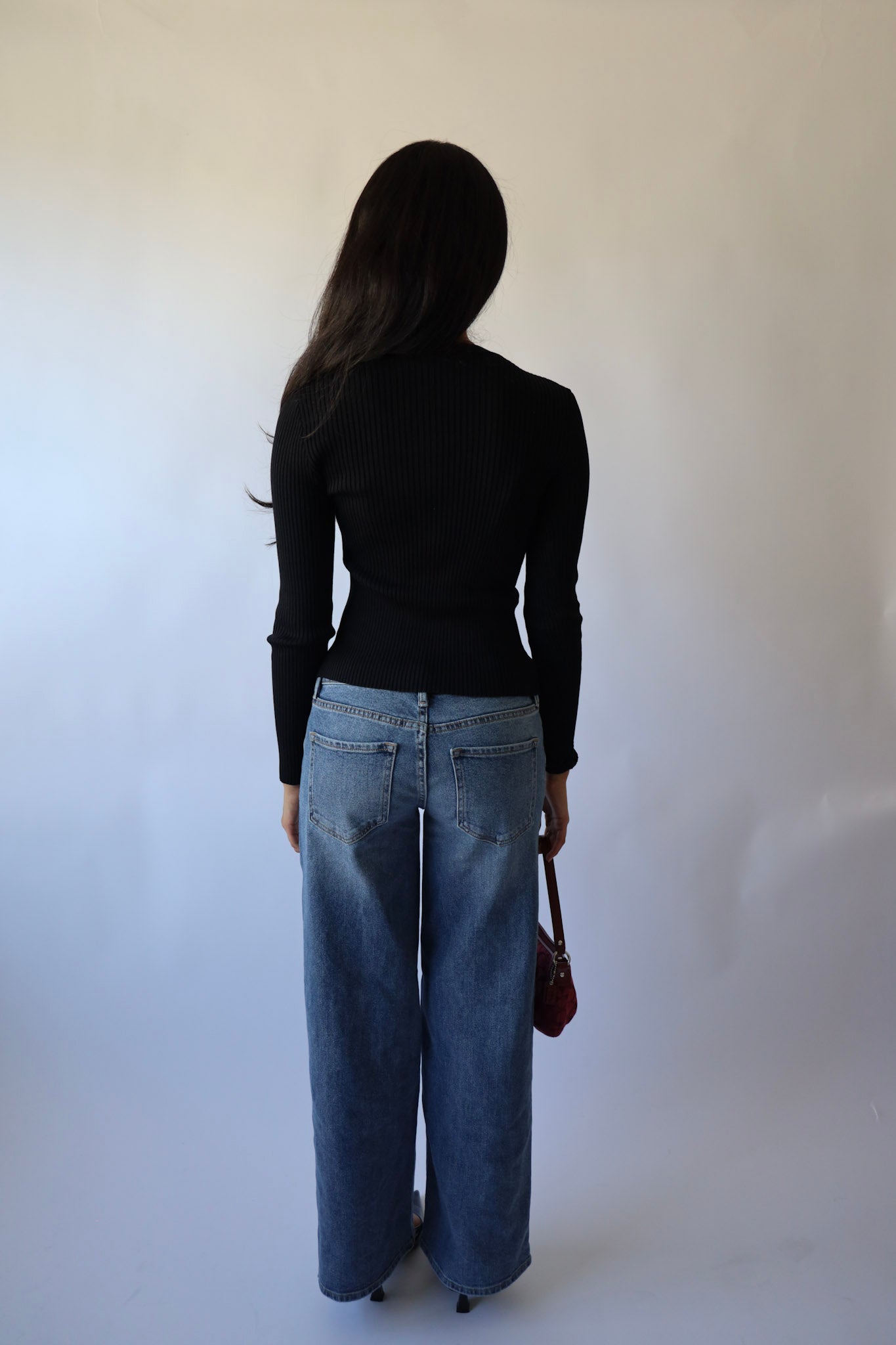 Ribbed Twist Front Sweater Cardigan
