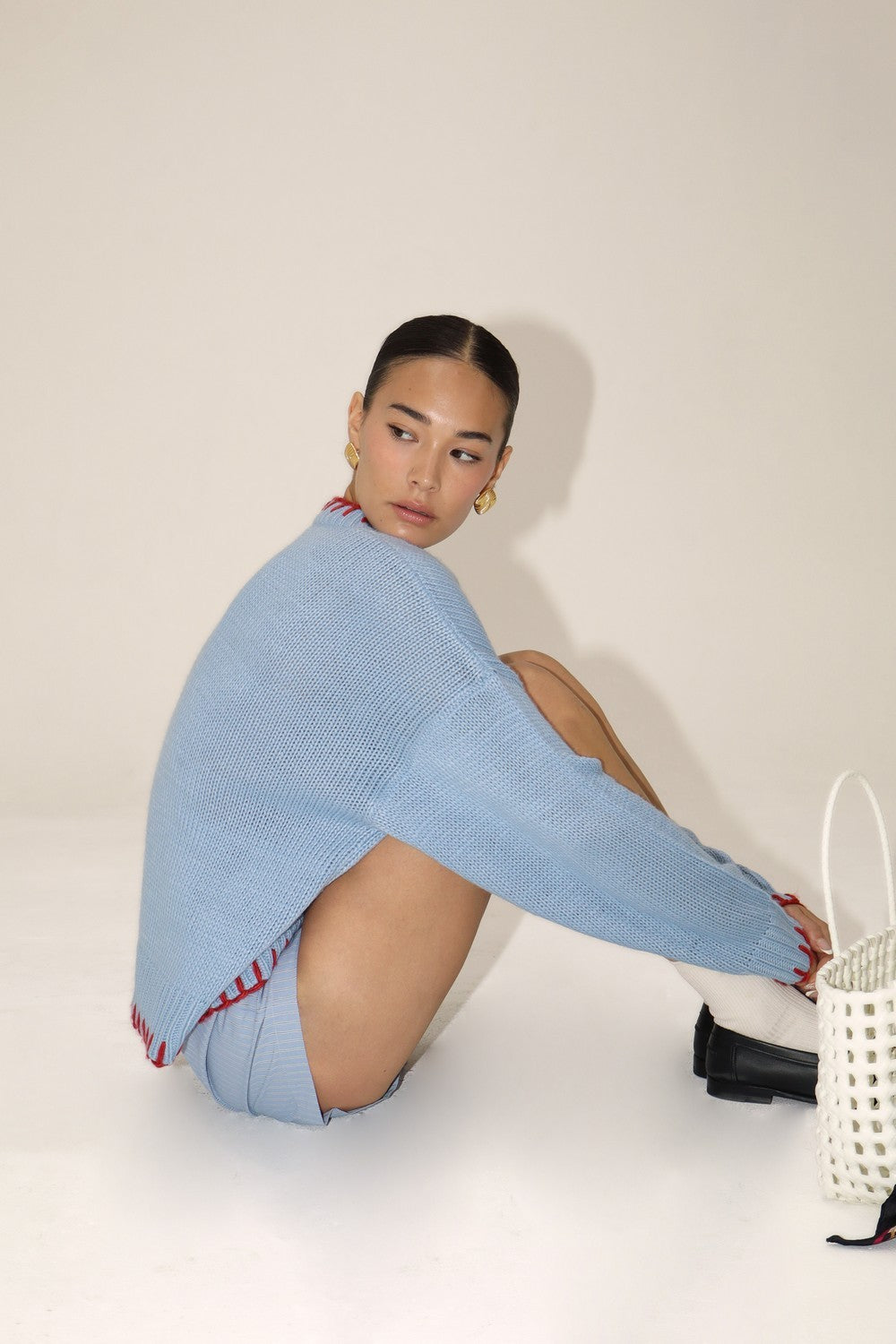 Baby Blue Lobster Knit Sweater
