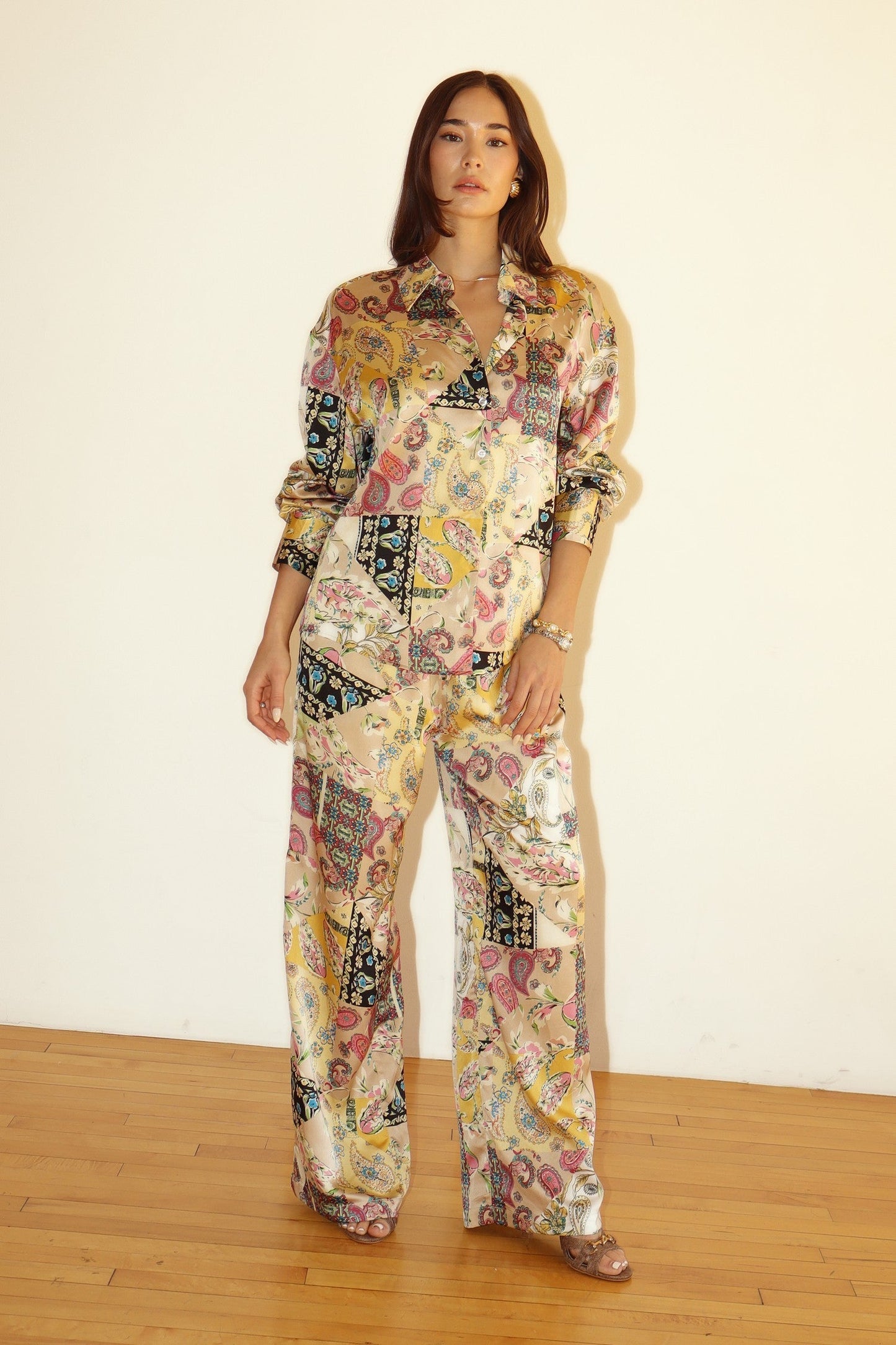 Riviera Satin Button-Down
