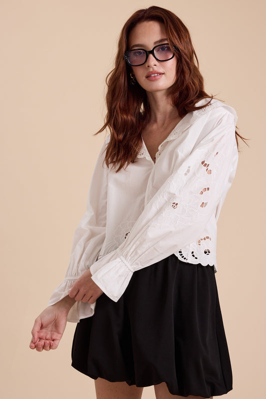The Marseille Eyelet Blouse