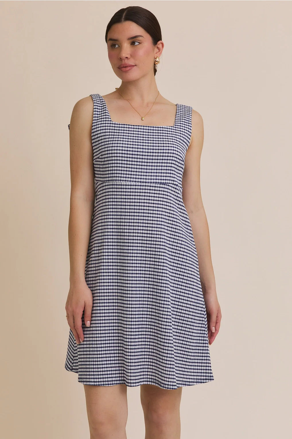 The Newport Gingham Mini Dress