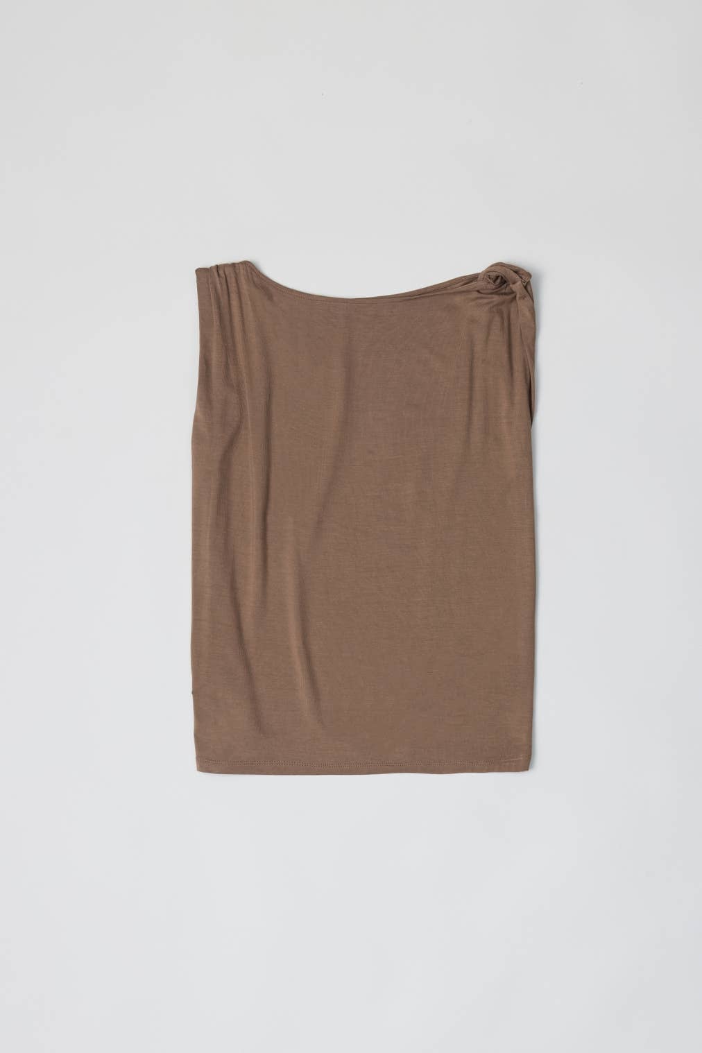 Latte Draped Shoulder Top