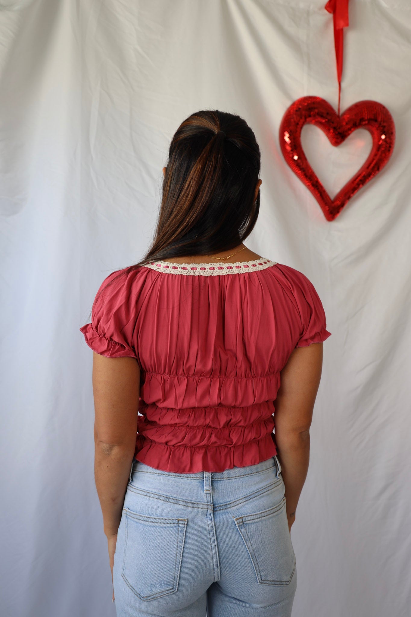 Vintage Lace Sweetheart Top