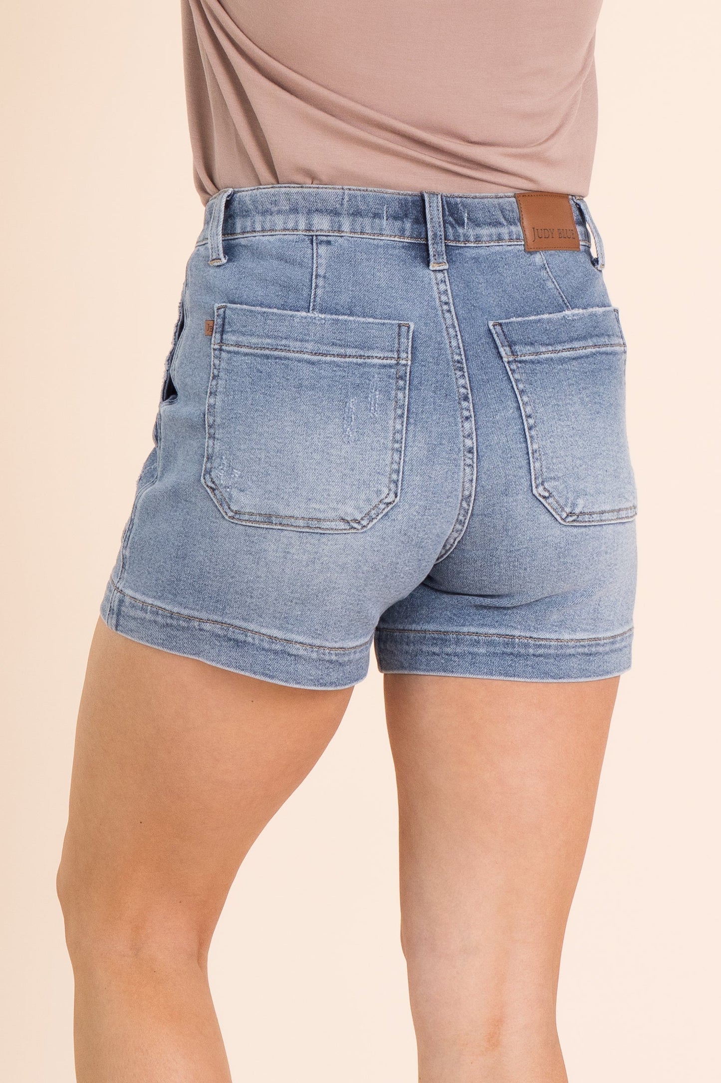 Judy Blue Vintage Wash Denim Jogger Shorts