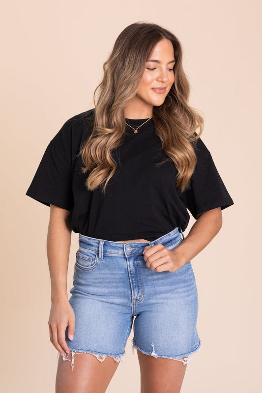 Lovervet Light Wash High Rise Boyfriend Shorts