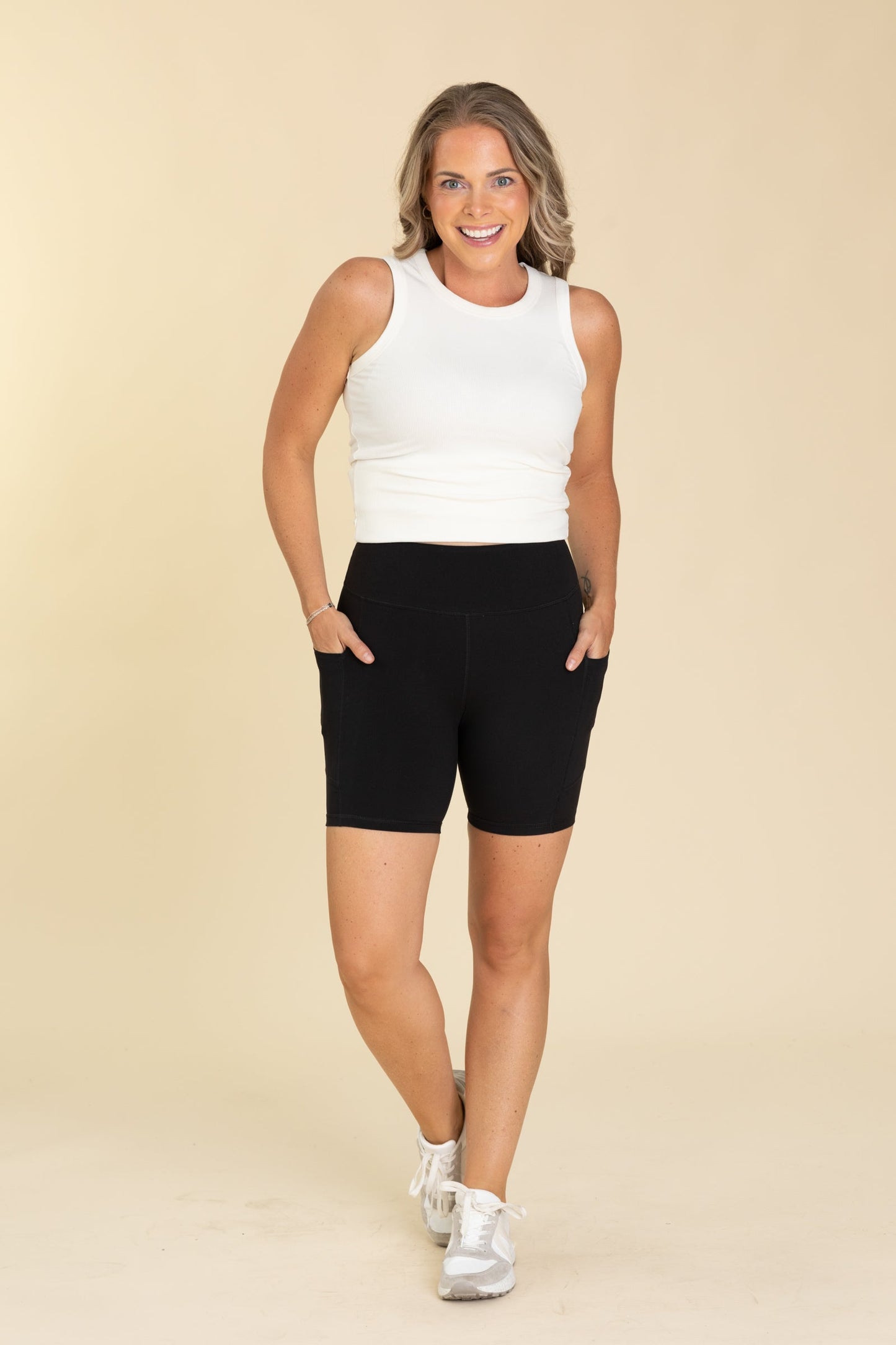 Biker Shorts With Side Pockets