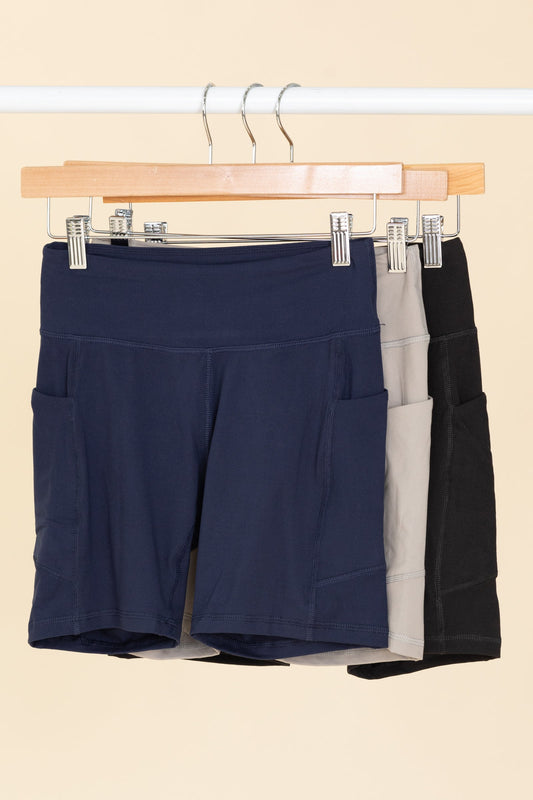 Biker Shorts With Side Pockets