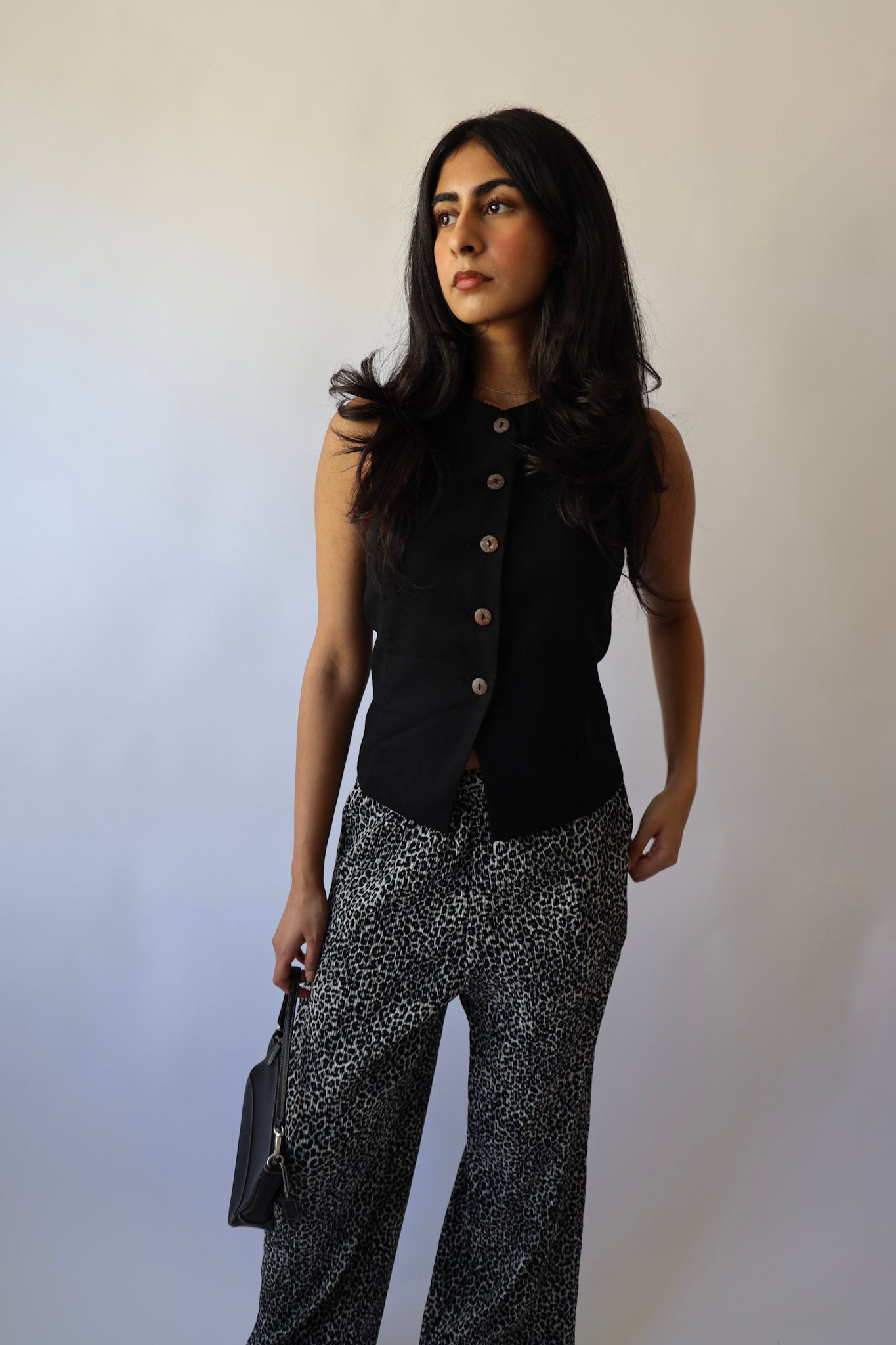 Linen Button Waistcoat Vest