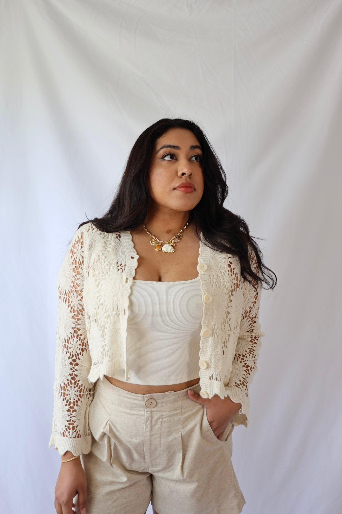 Floral Crochet Cardigan