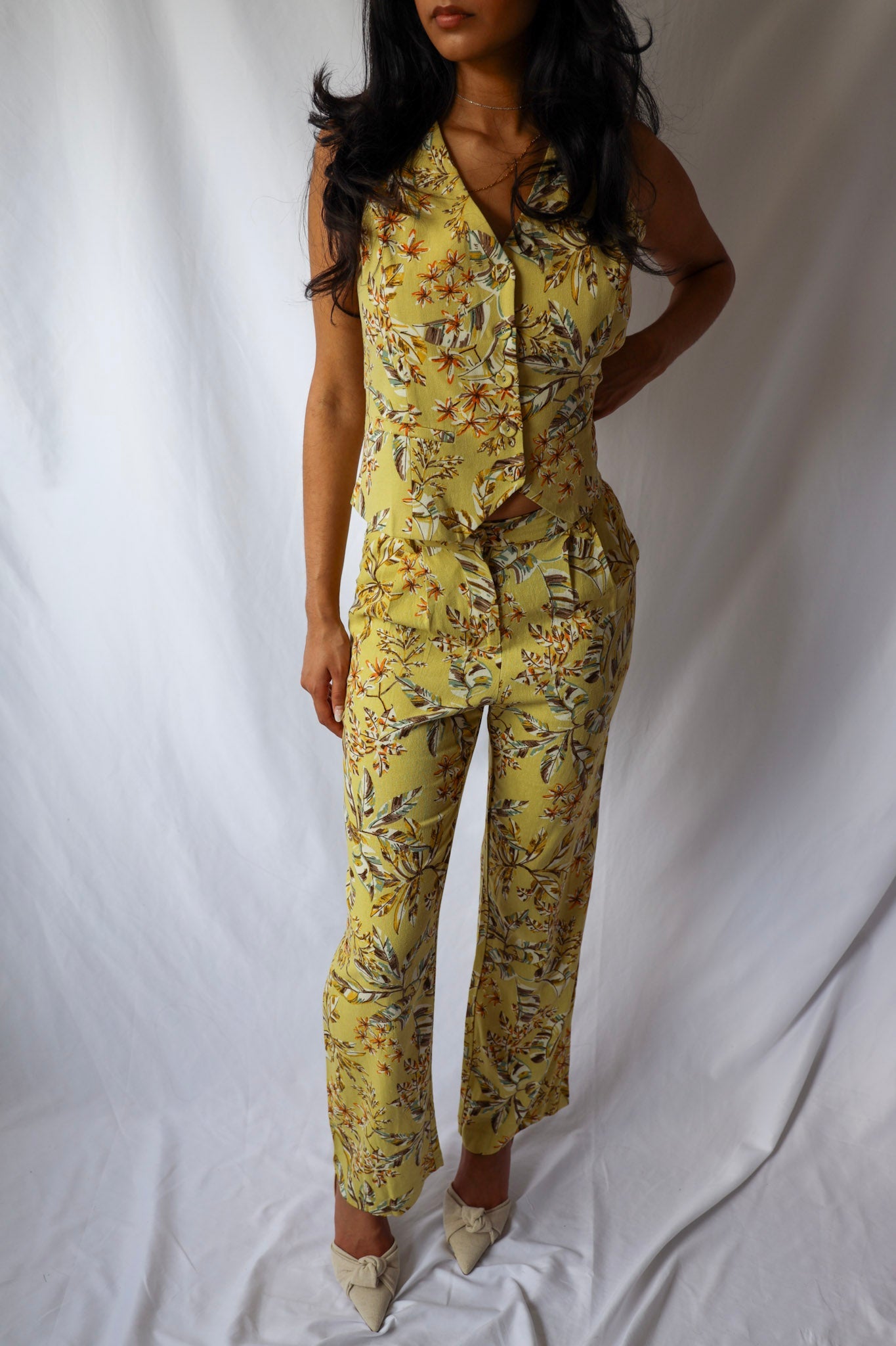 Floral Print Vest