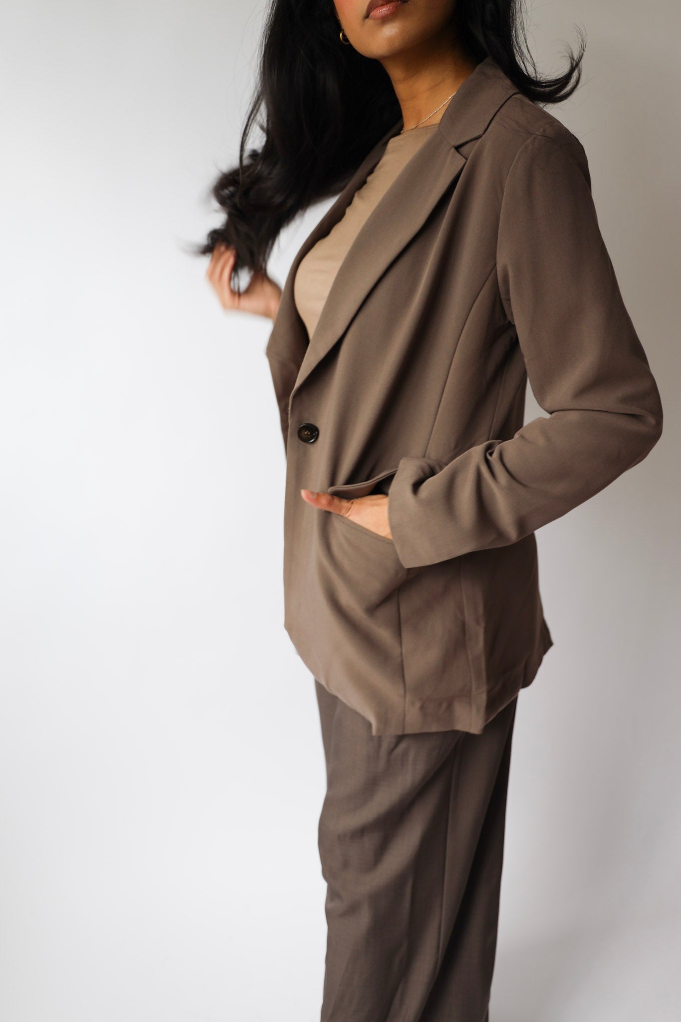 Brown Oversized Blazer