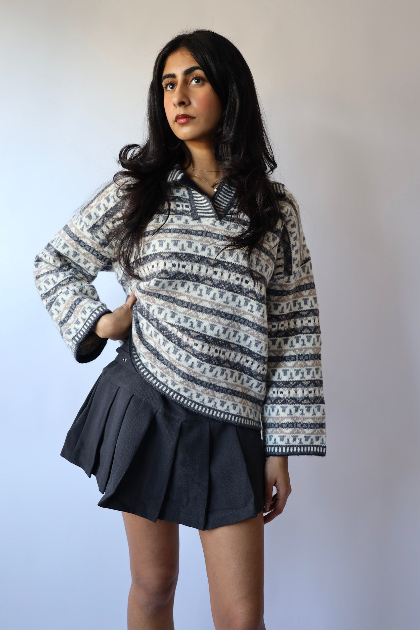 Vintage Stripe Pattern Sweater