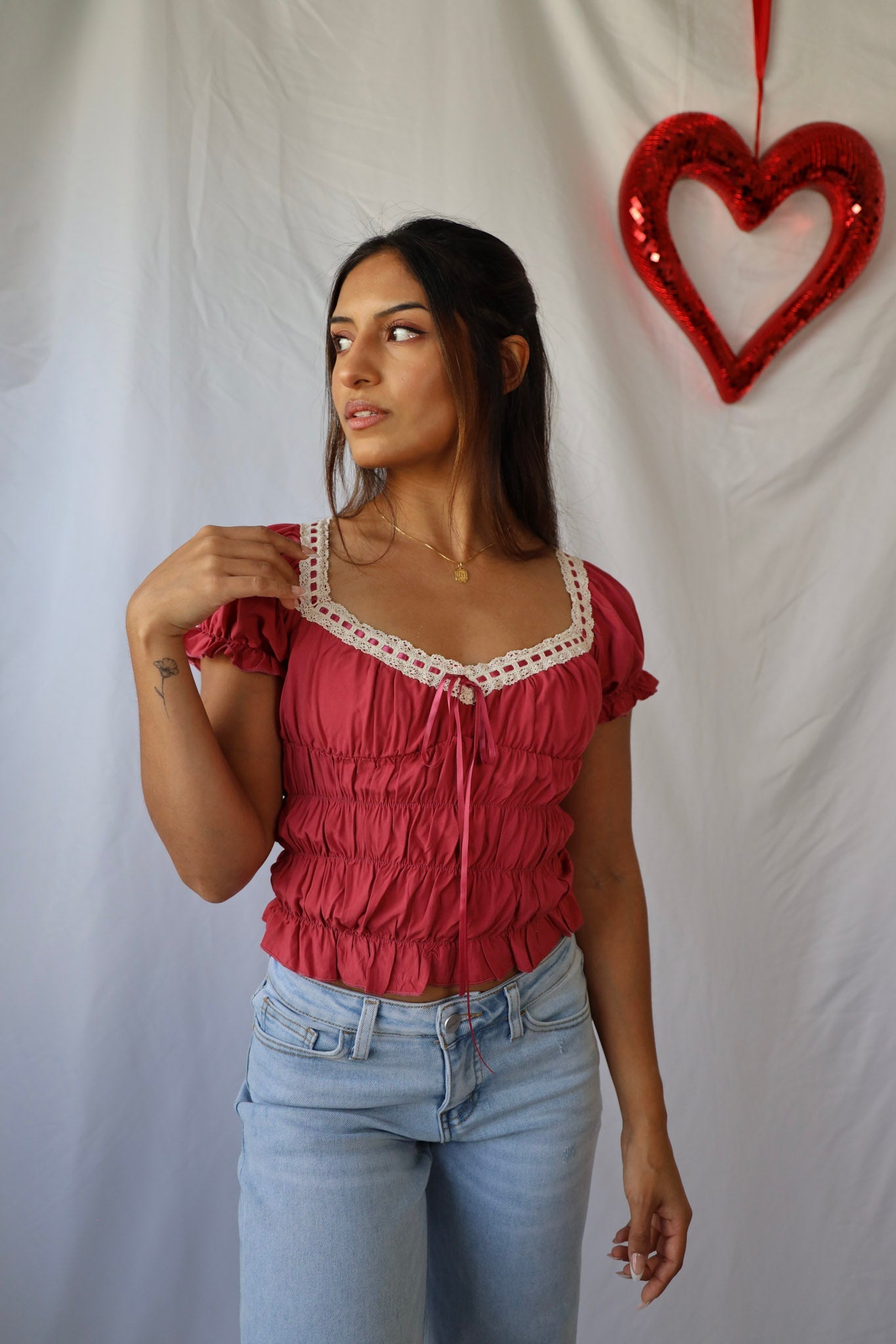 Vintage Lace Sweetheart Top