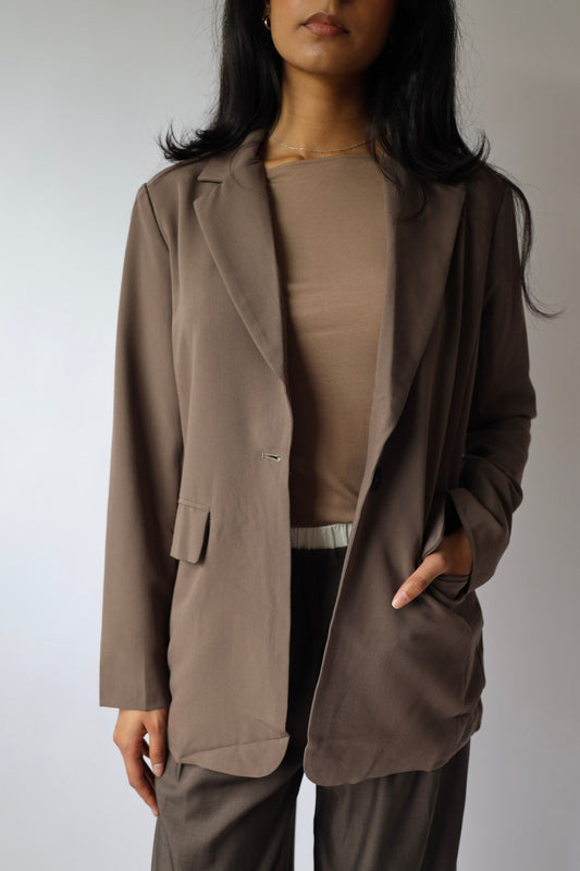 Brown Oversized Blazer