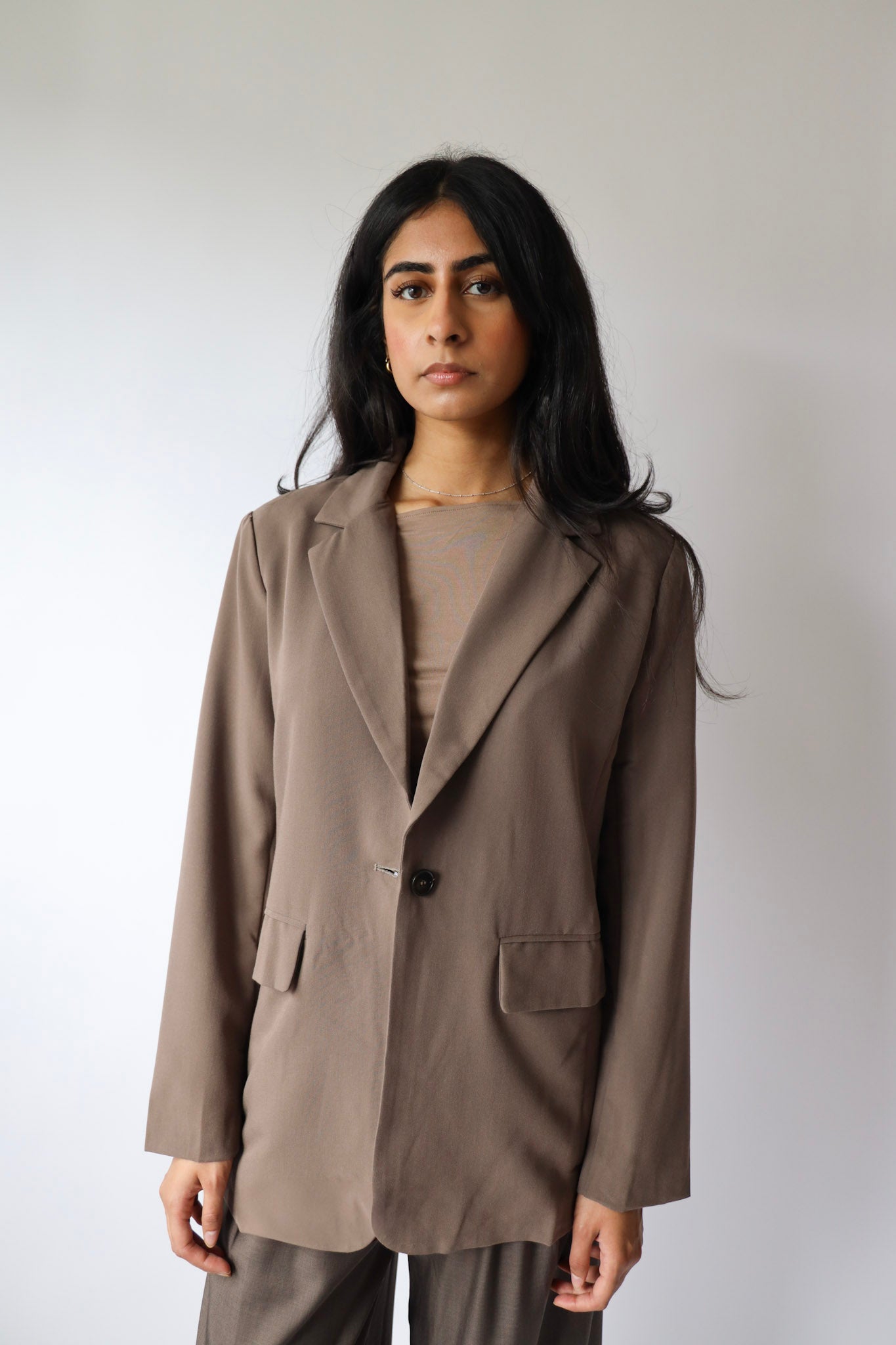 Brown Oversized Blazer