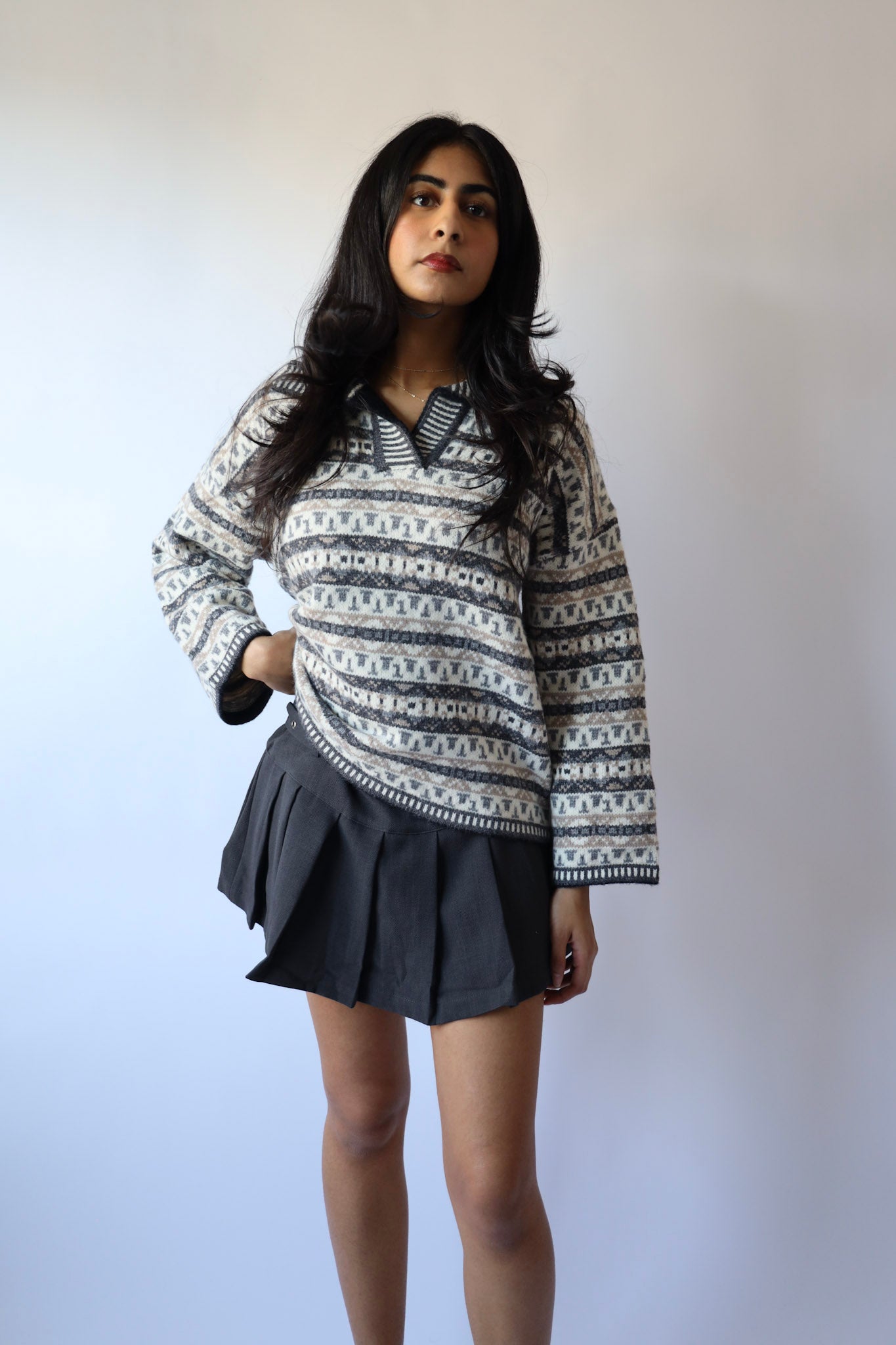 Vintage Stripe Pattern Sweater