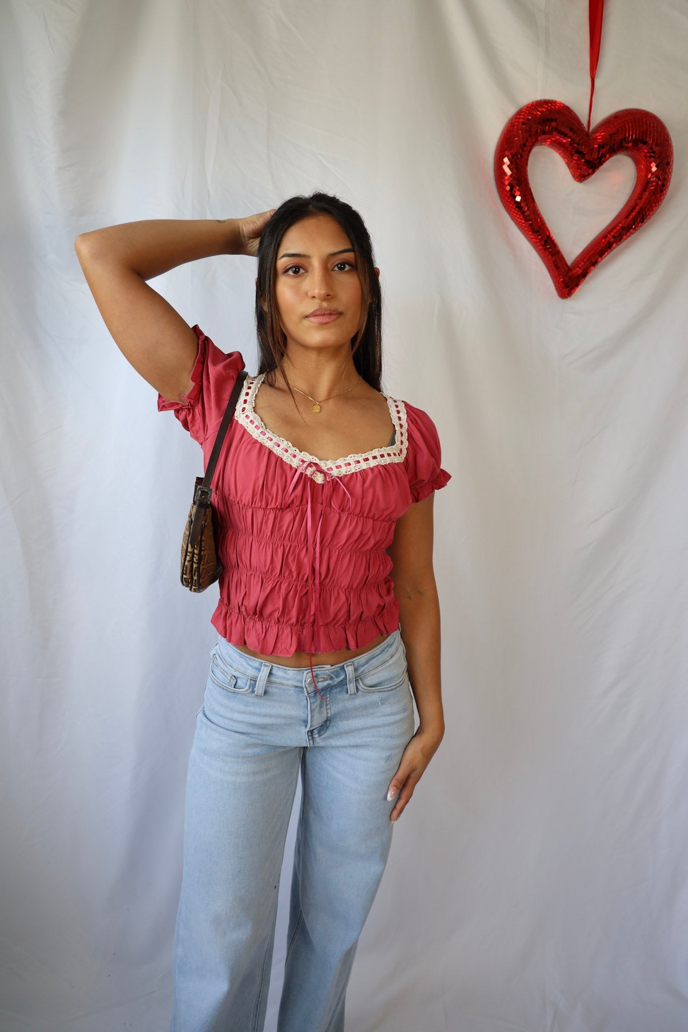 Vintage Lace Sweetheart Top